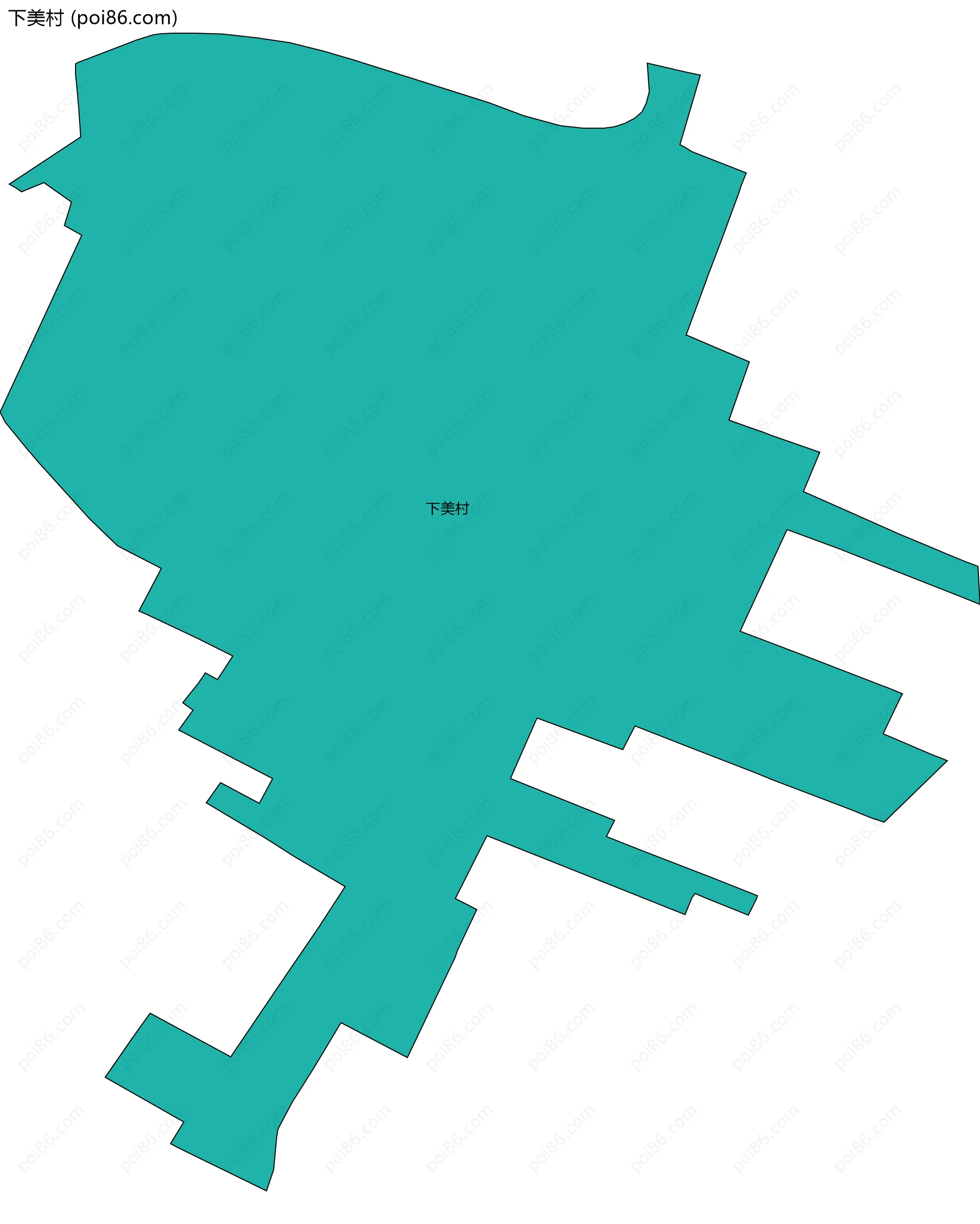 下美村边界地图