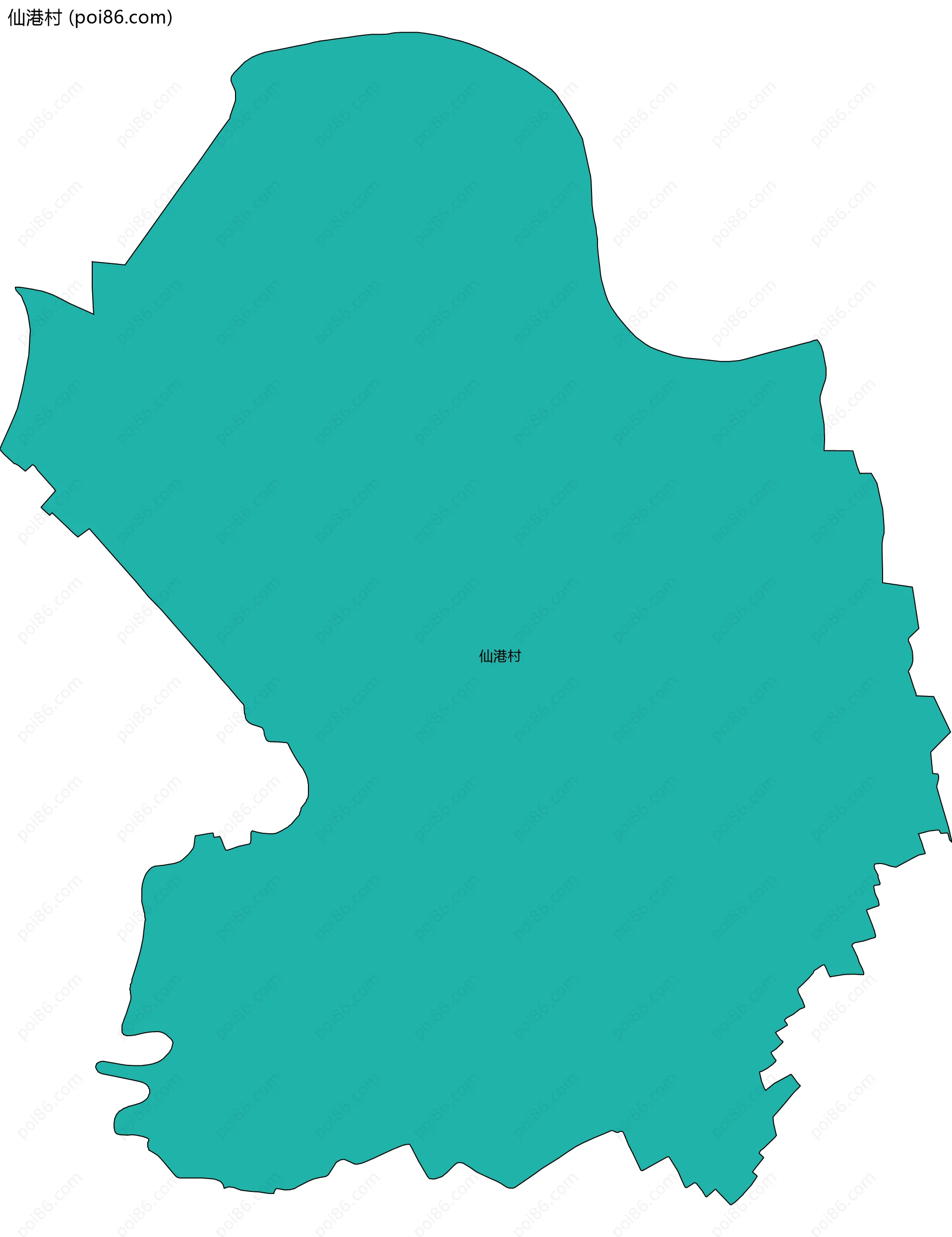 仙港村边界地图