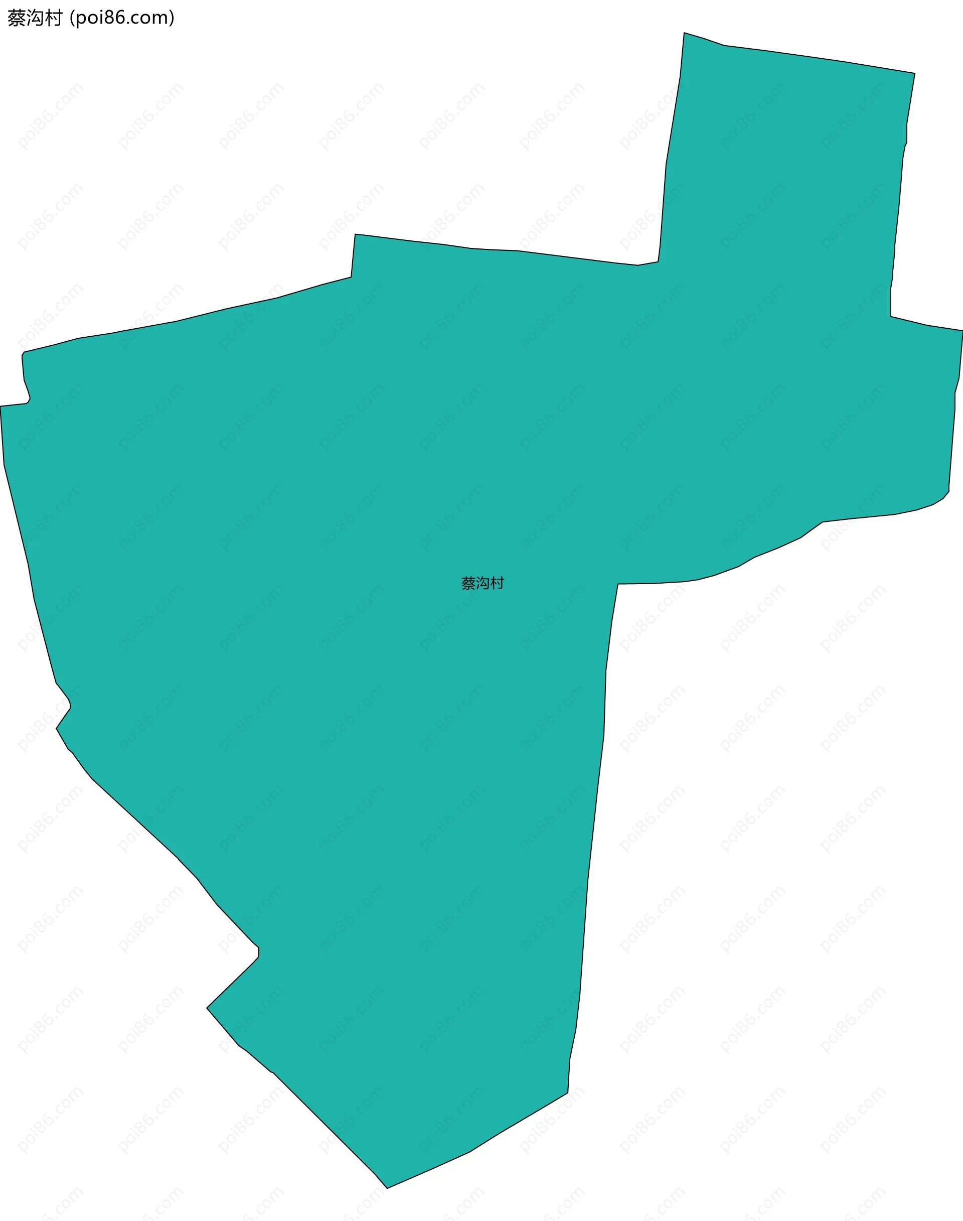 蔡沟村边界地图