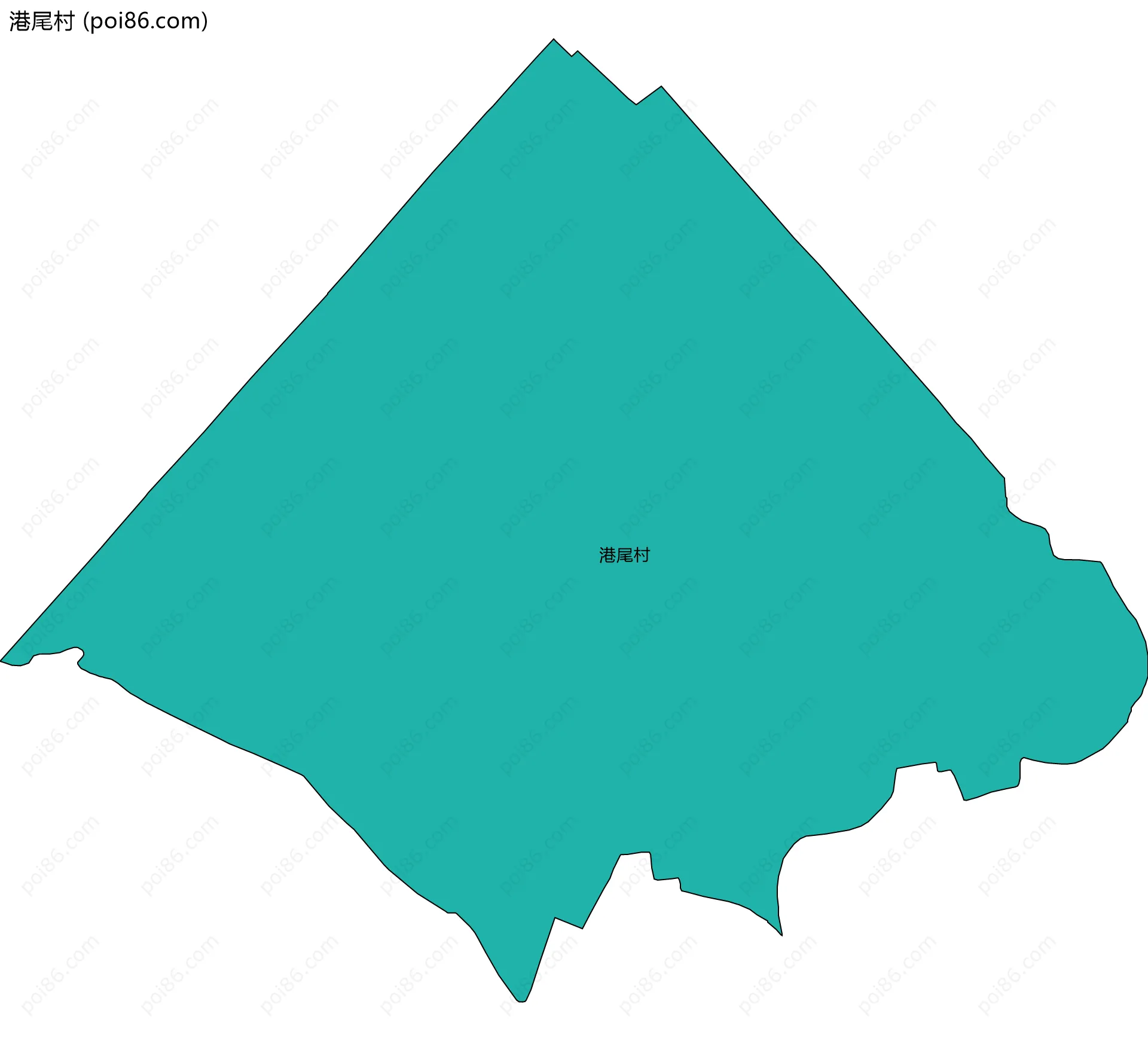 港尾村边界地图