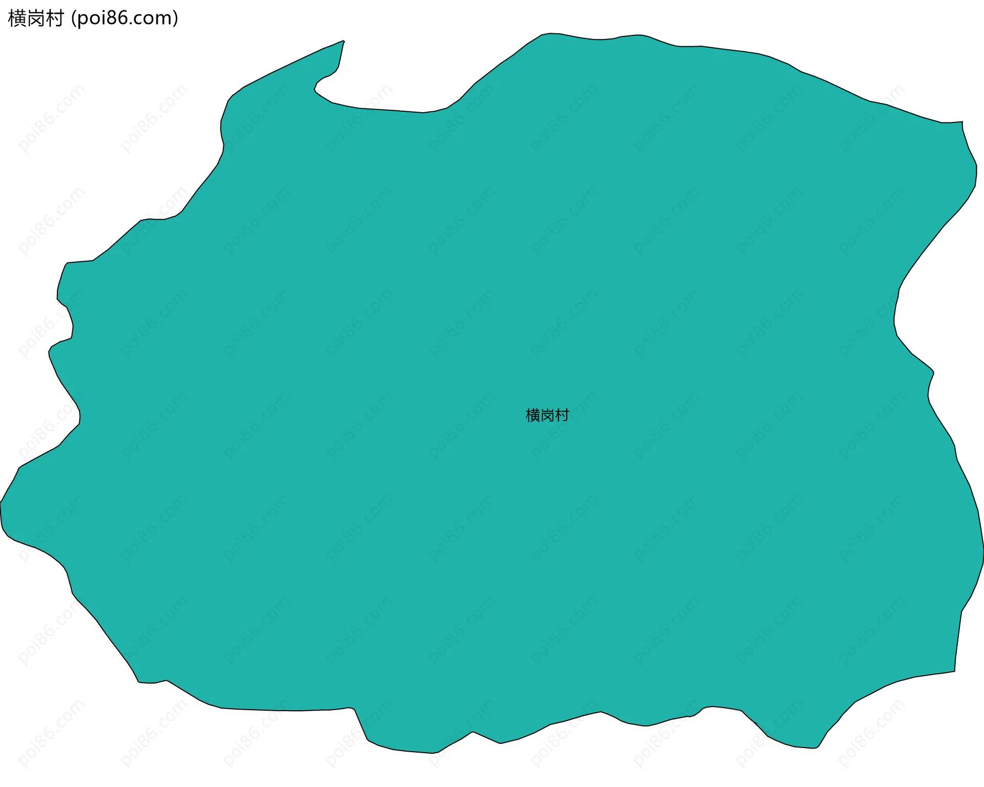 横岗村边界地图