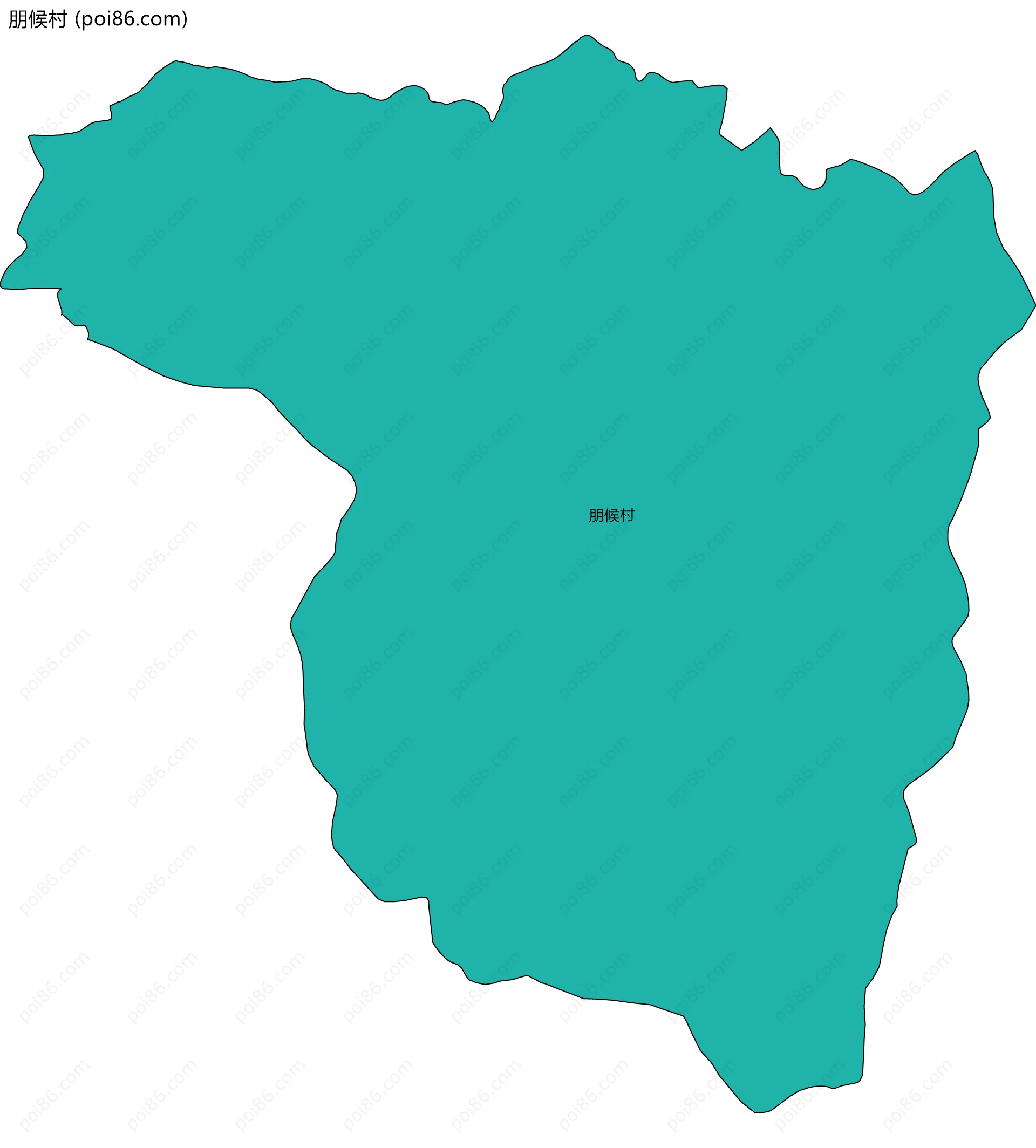 朋候村边界地图