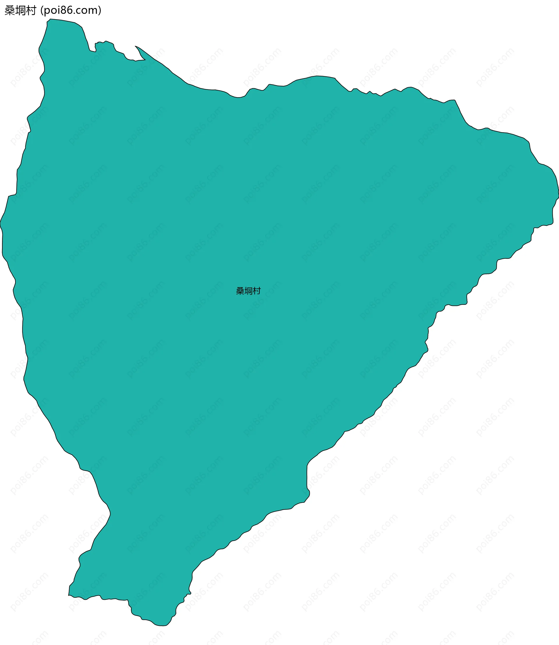 桑垌村边界地图