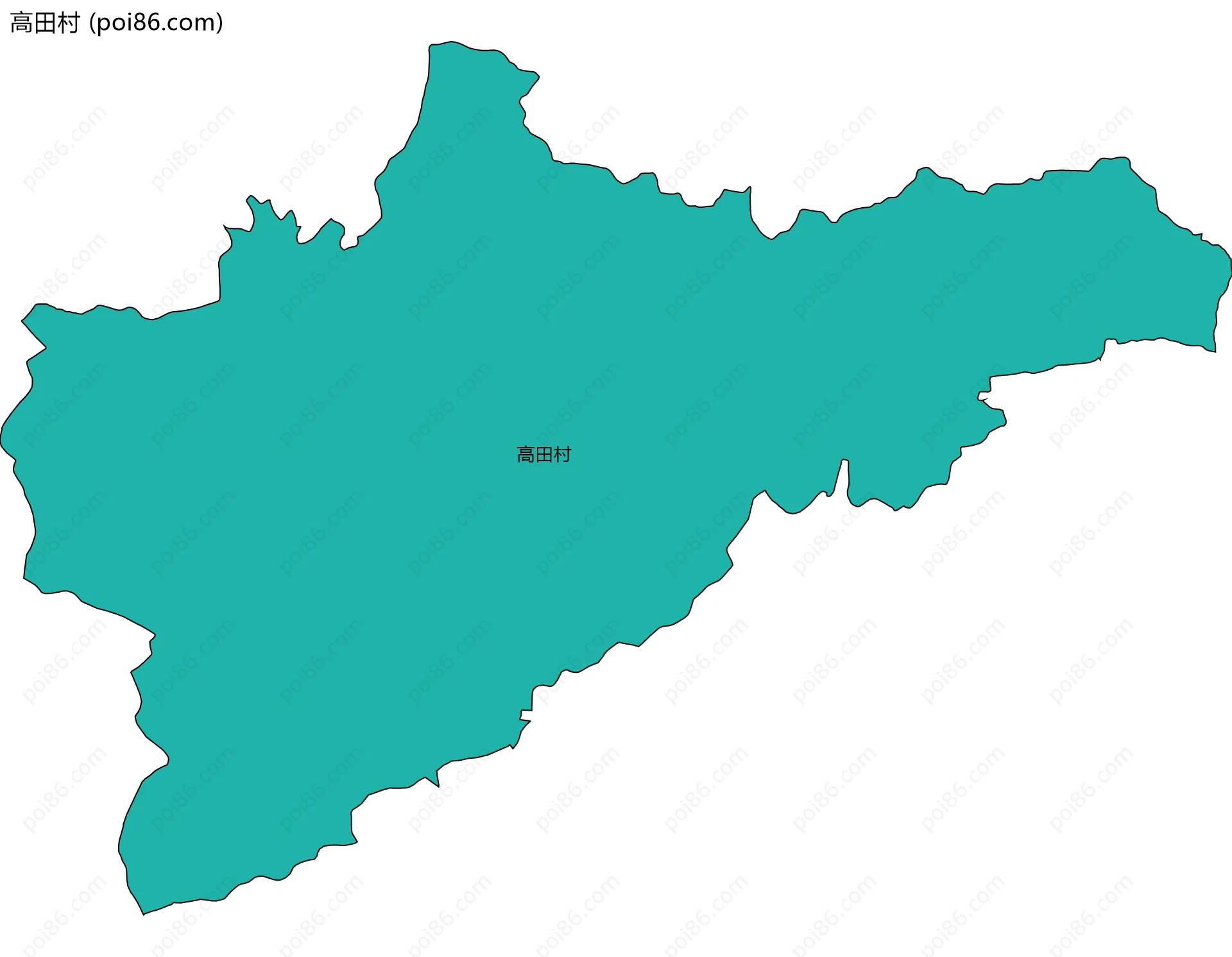 高田村边界地图