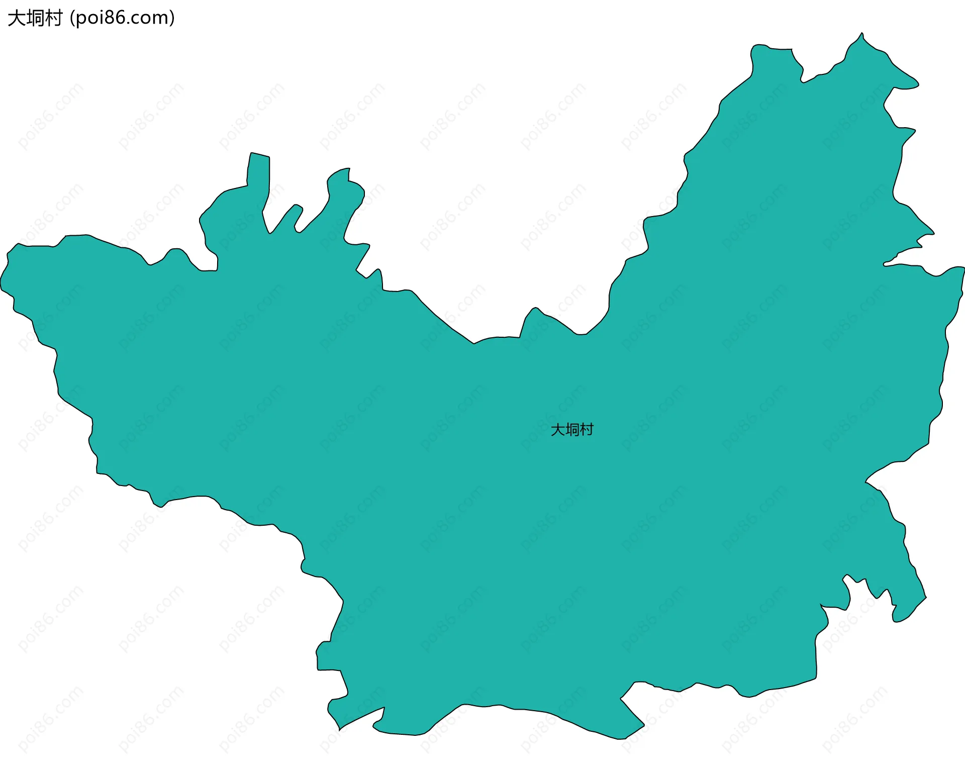 大垌村边界地图