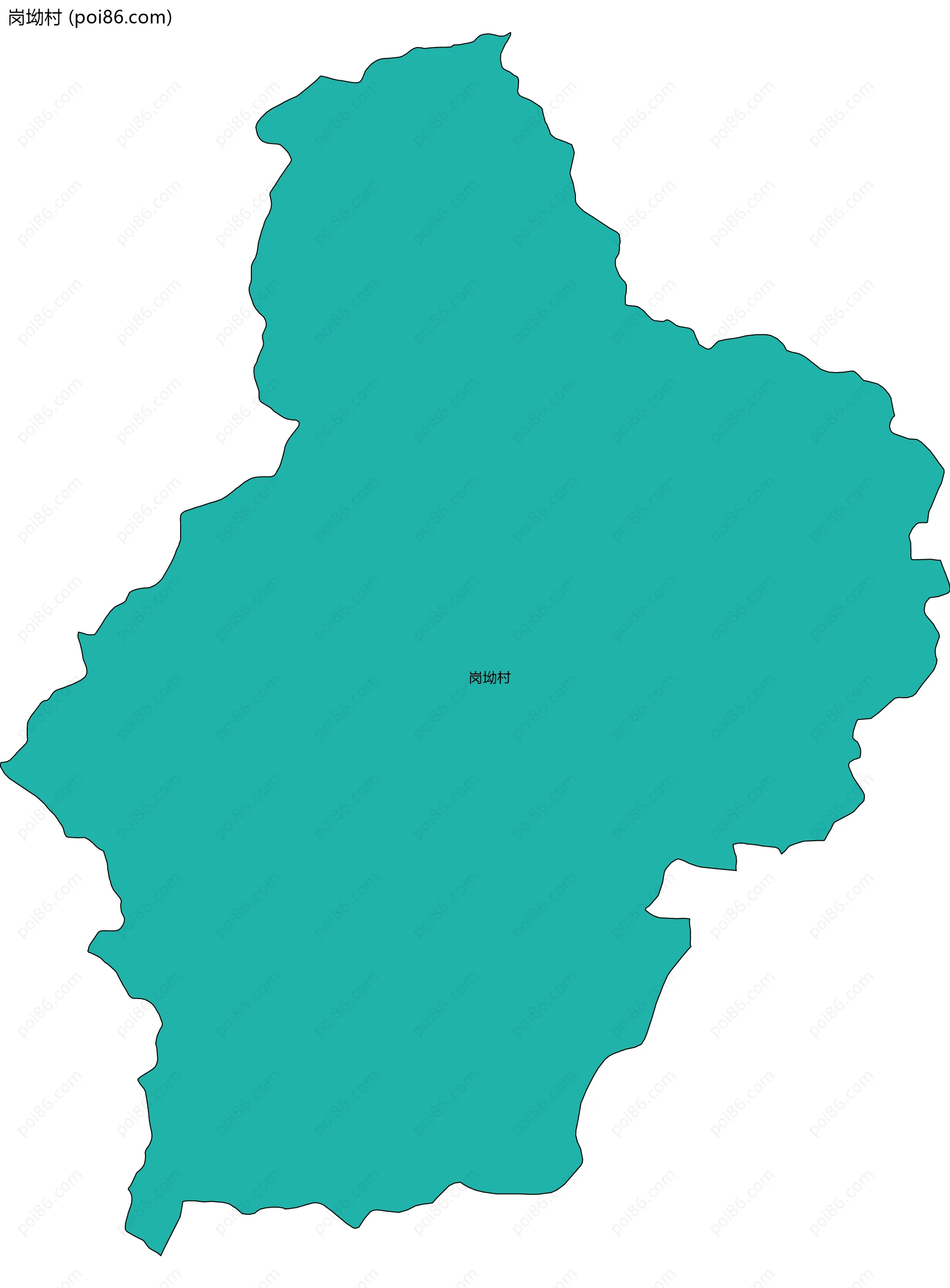 岗坳村边界地图