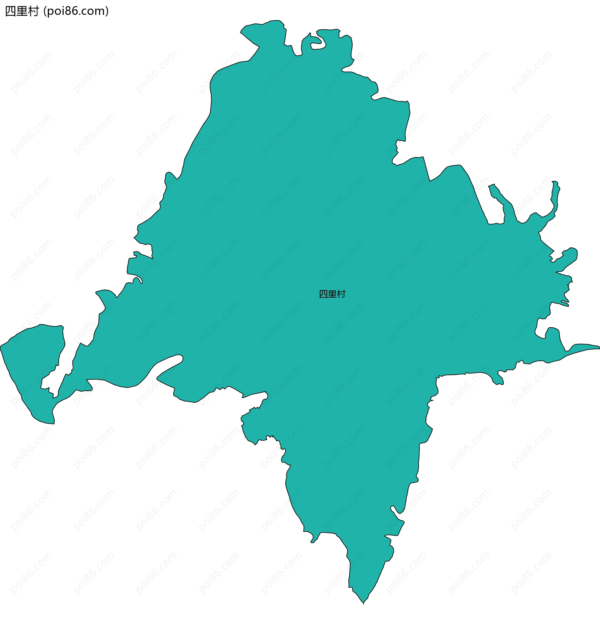 四里村边界地图