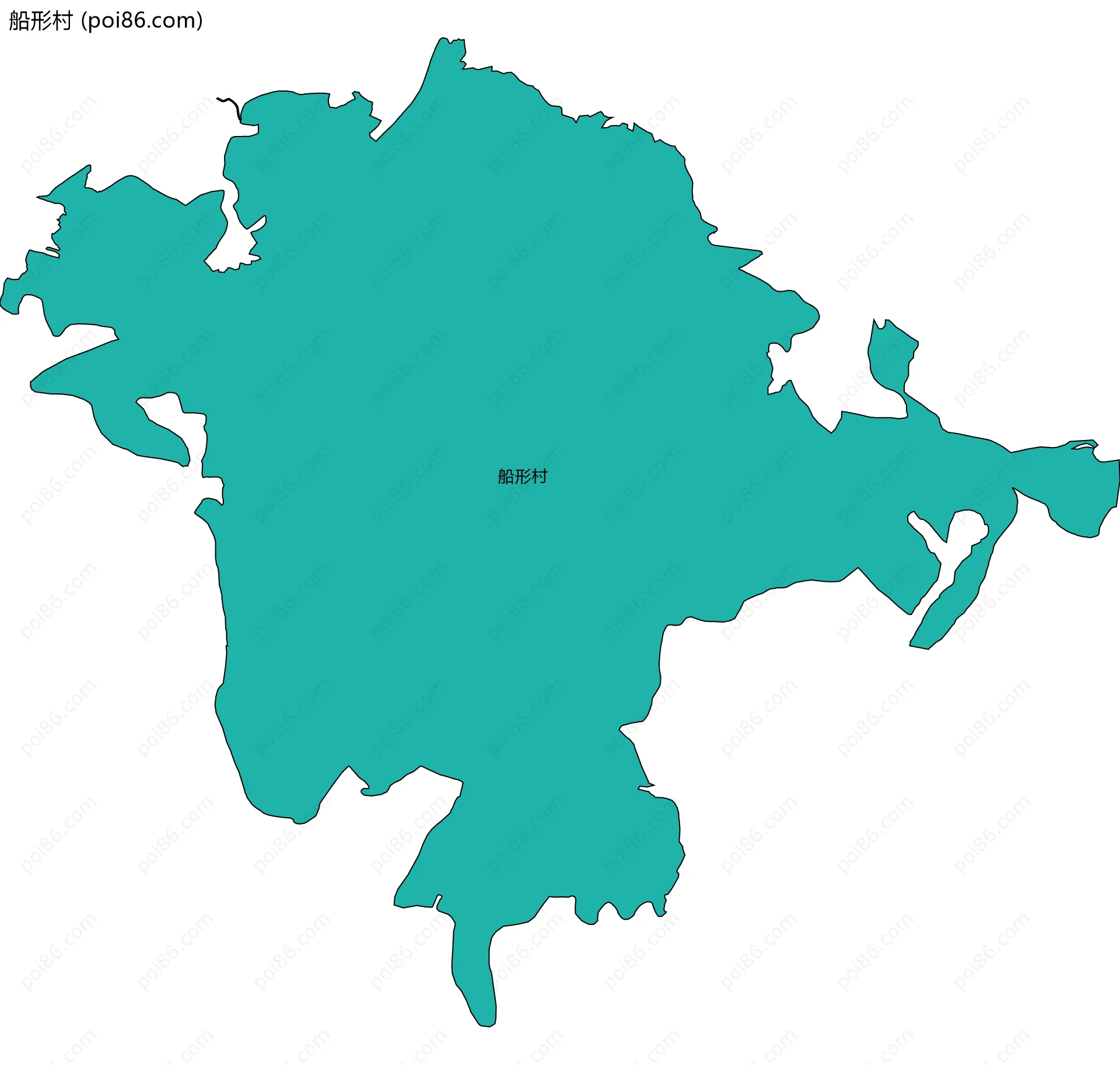 船形村边界地图