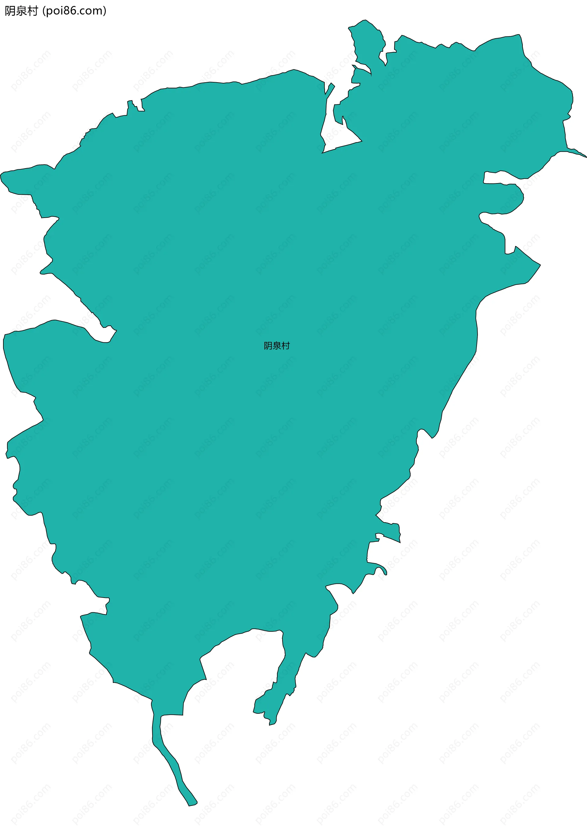 阴泉村边界地图