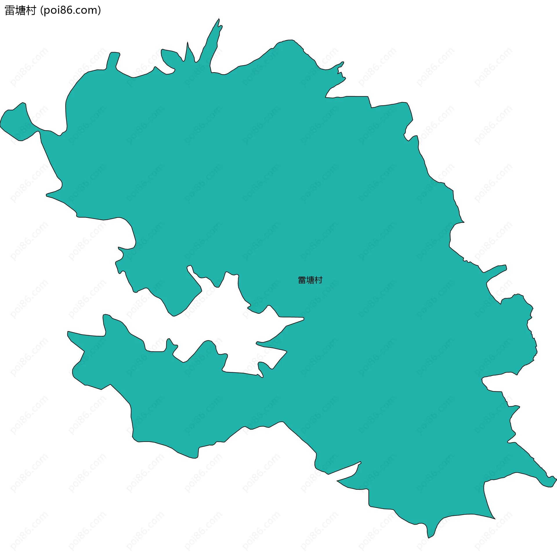 雷塘村边界地图