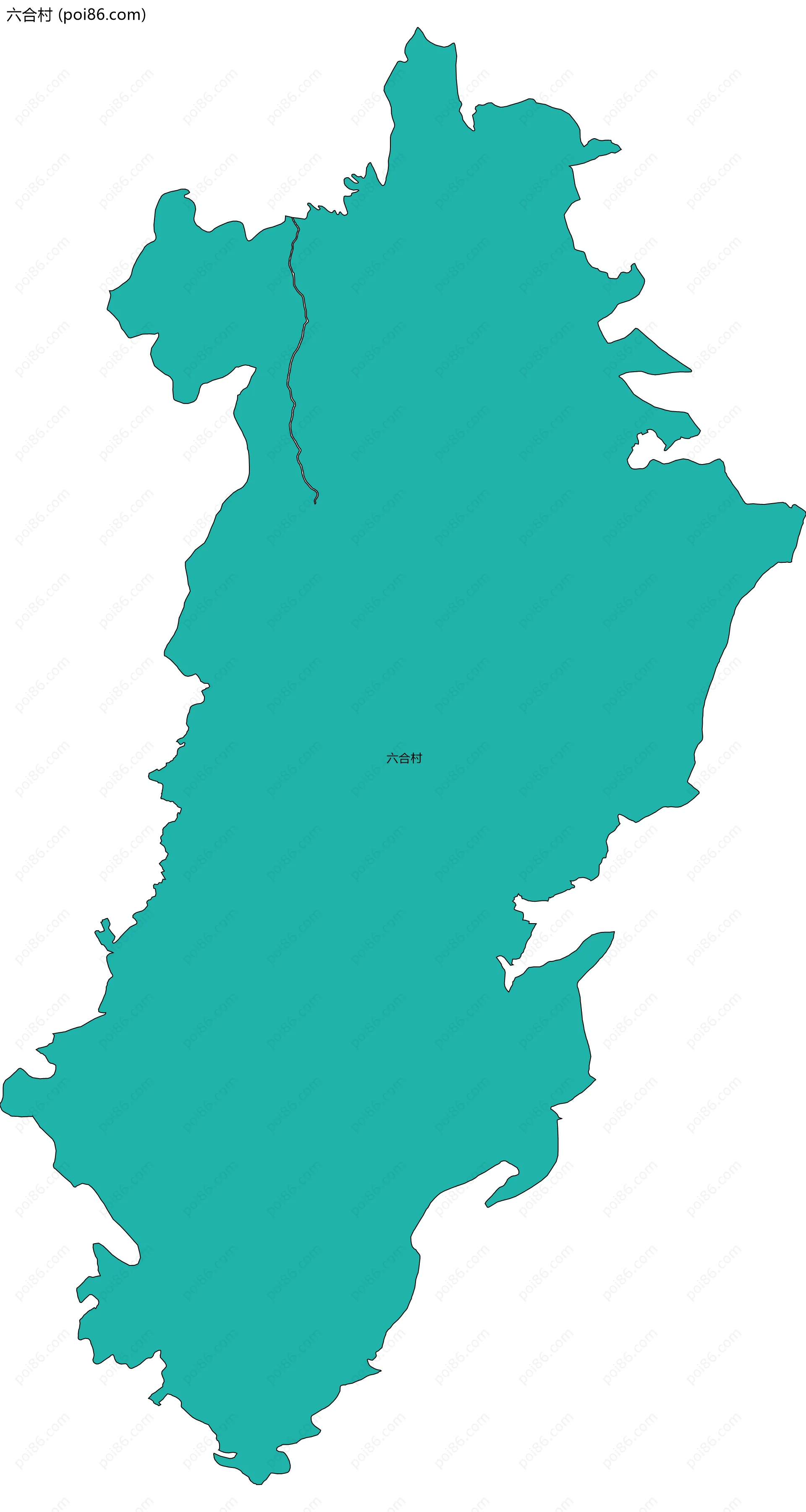 六合村边界地图