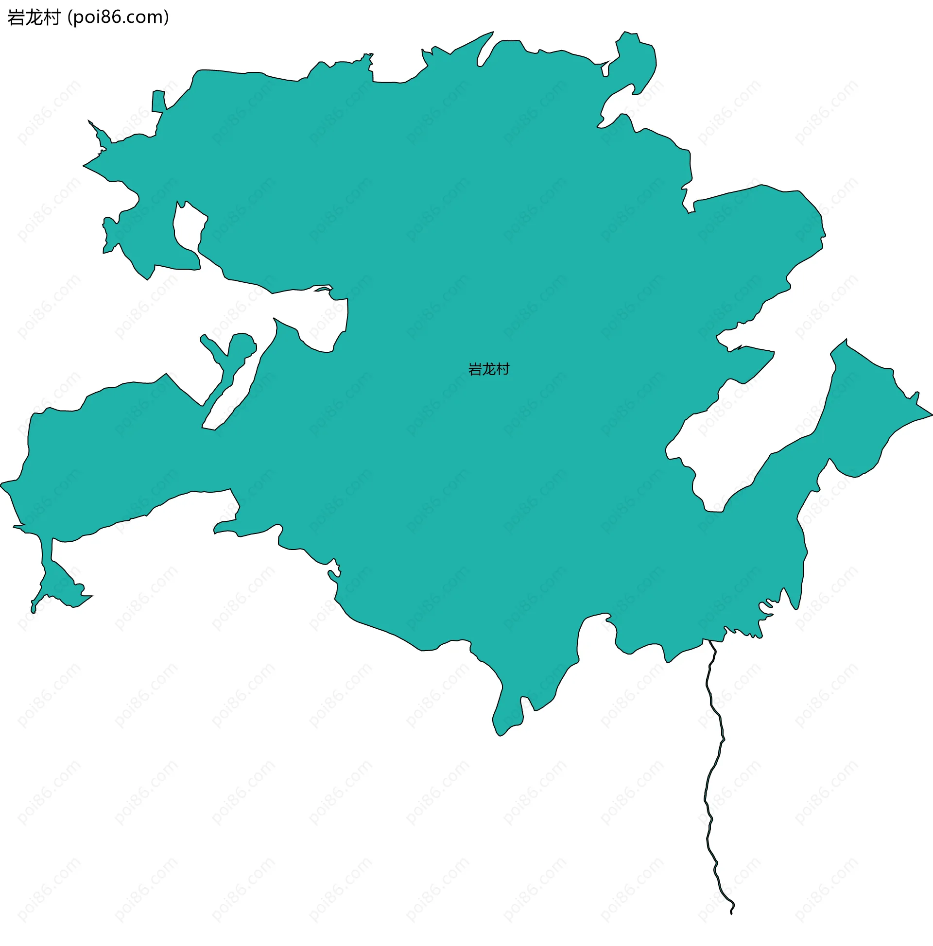 岩龙村边界地图