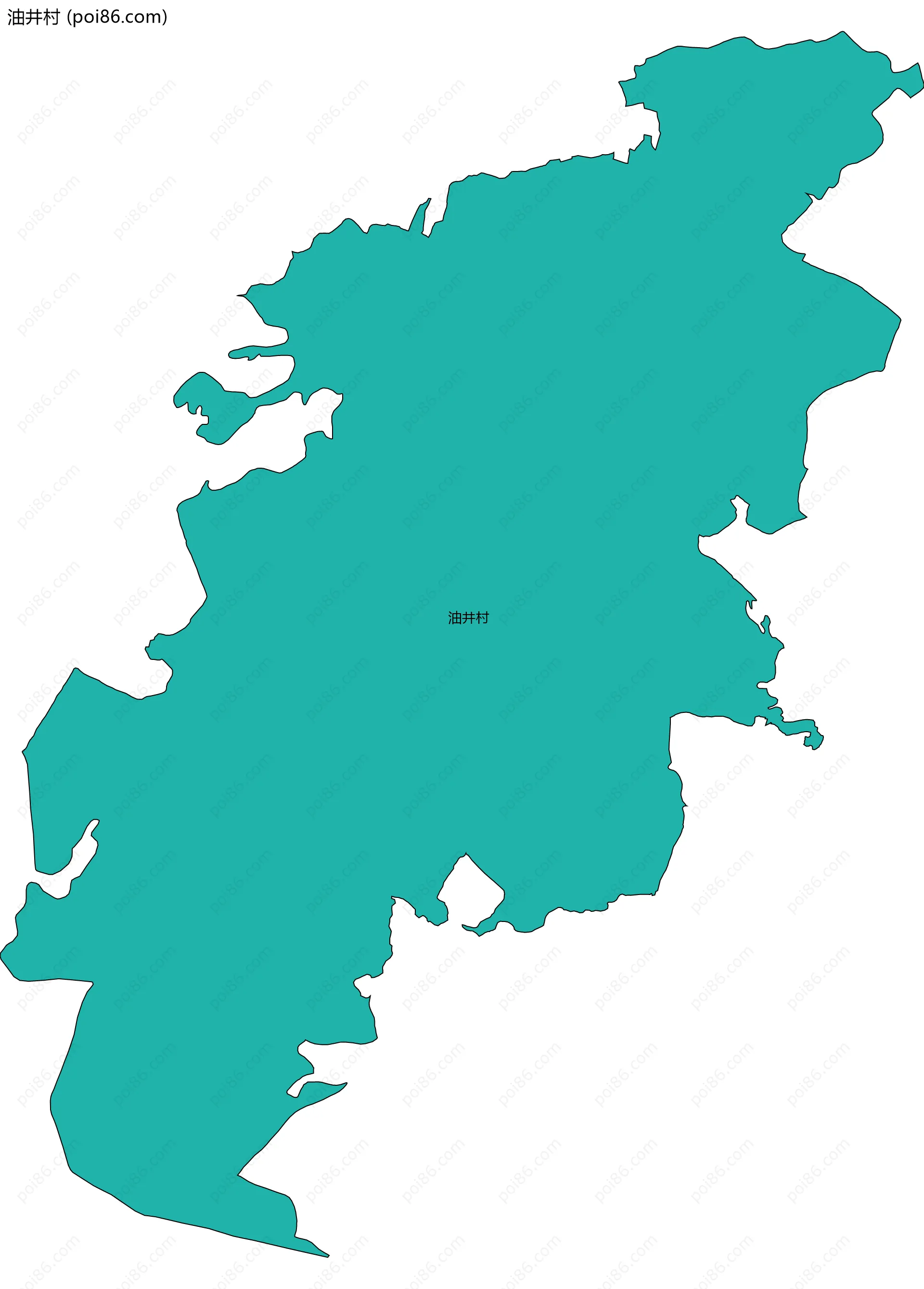 油井村边界地图