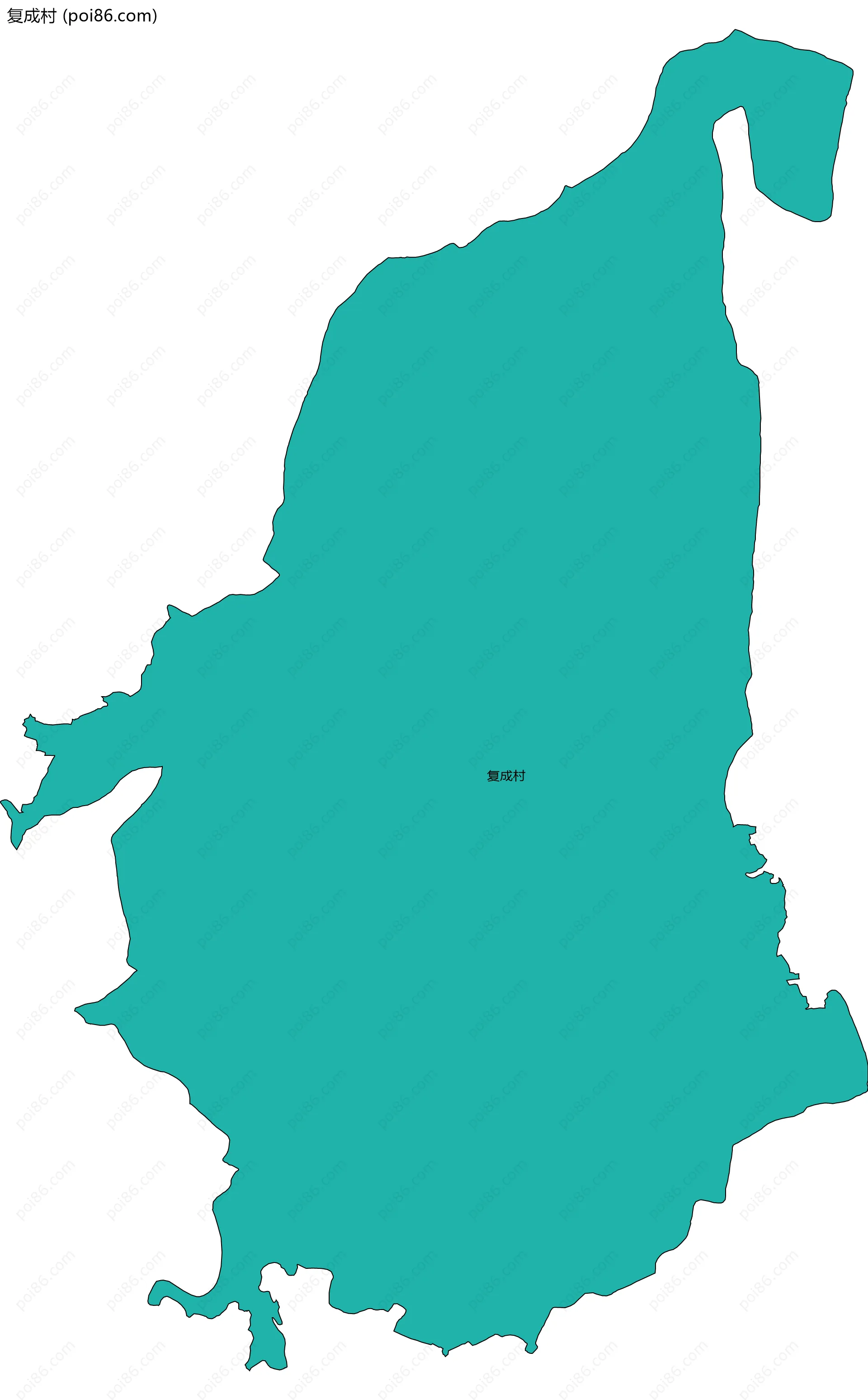 复成村边界地图