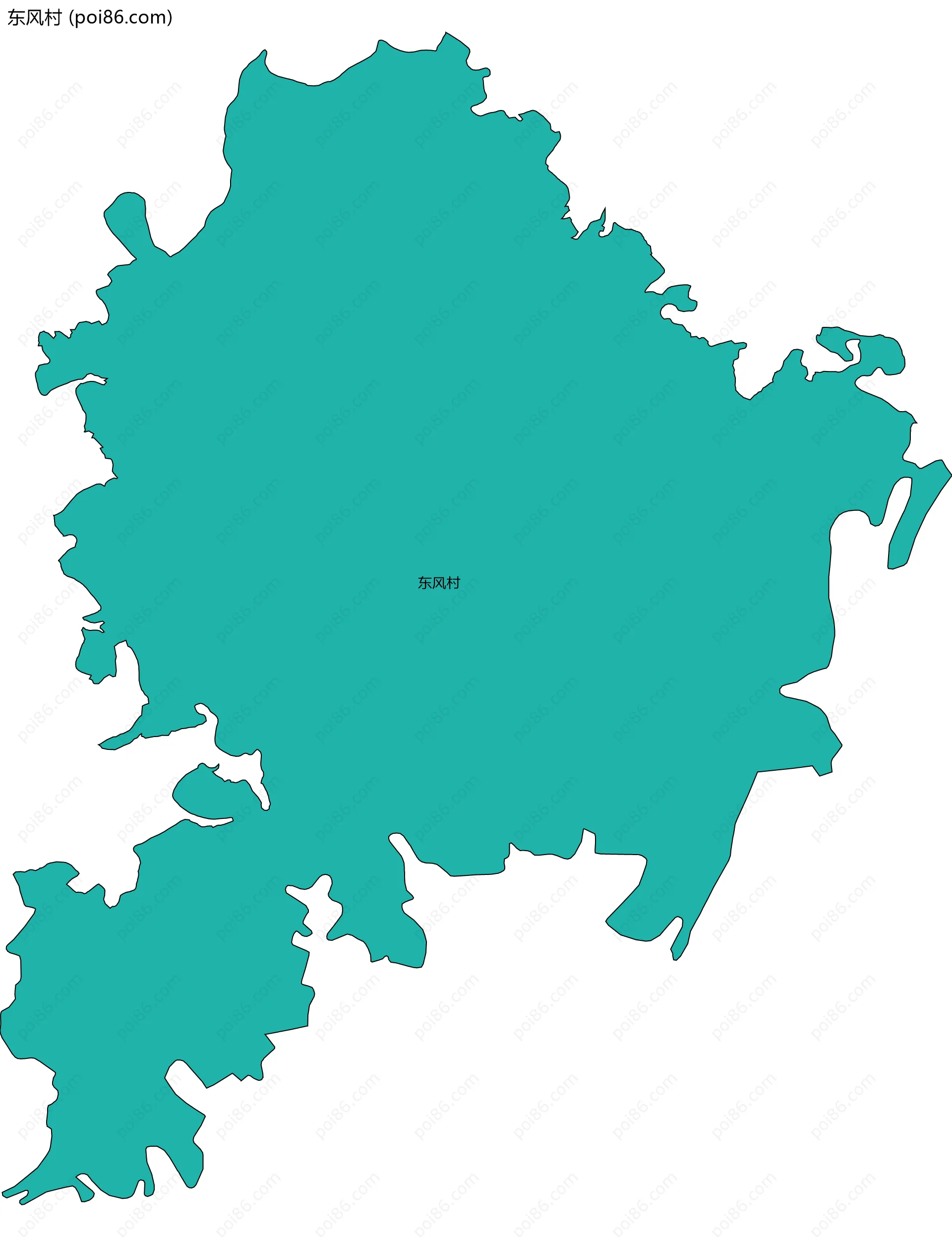 东风村边界地图