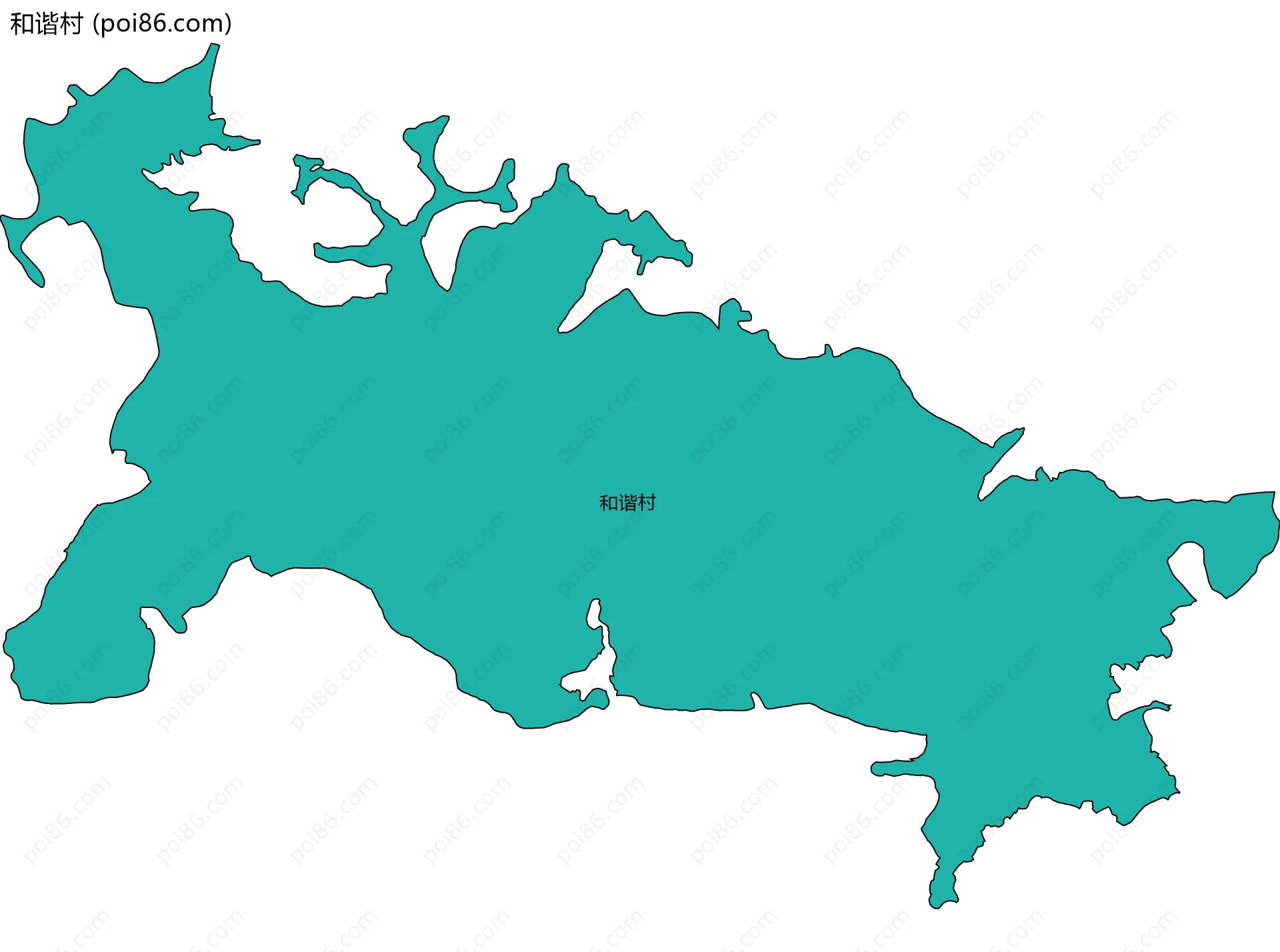 和谐村边界地图
