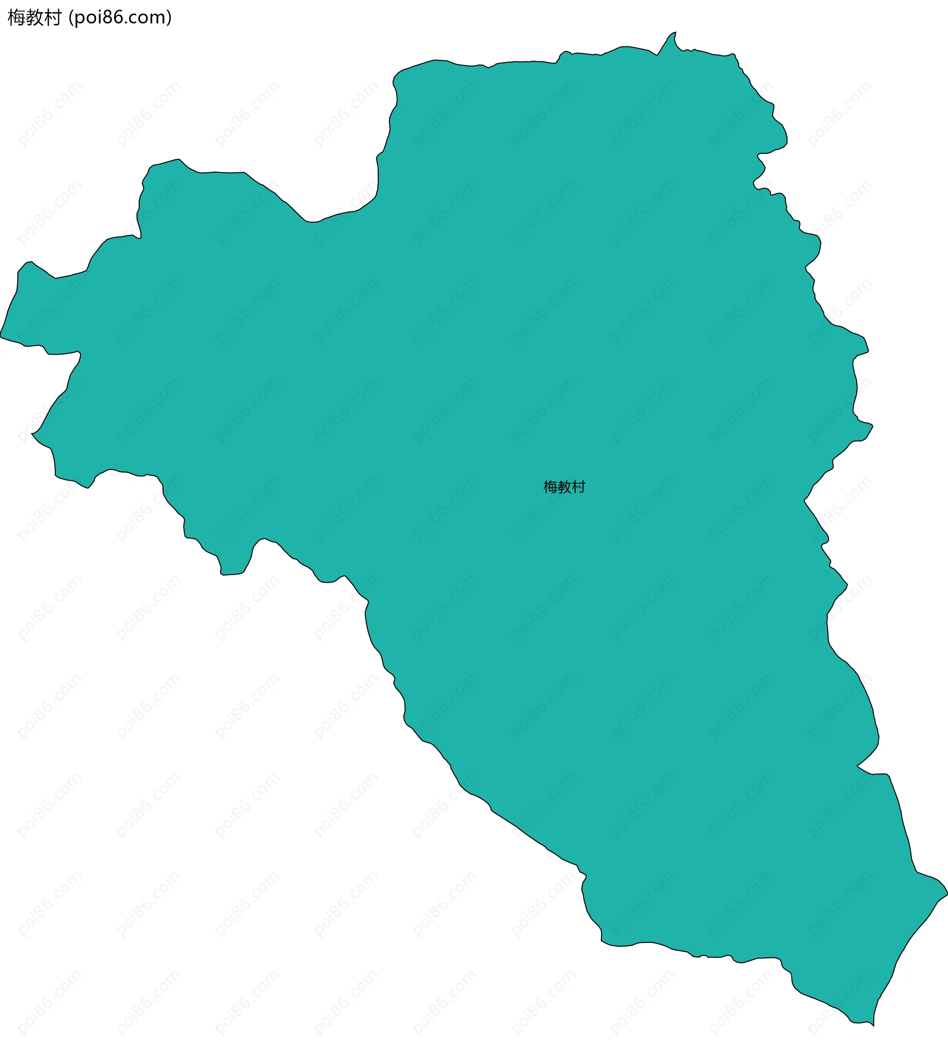 梅教村边界地图