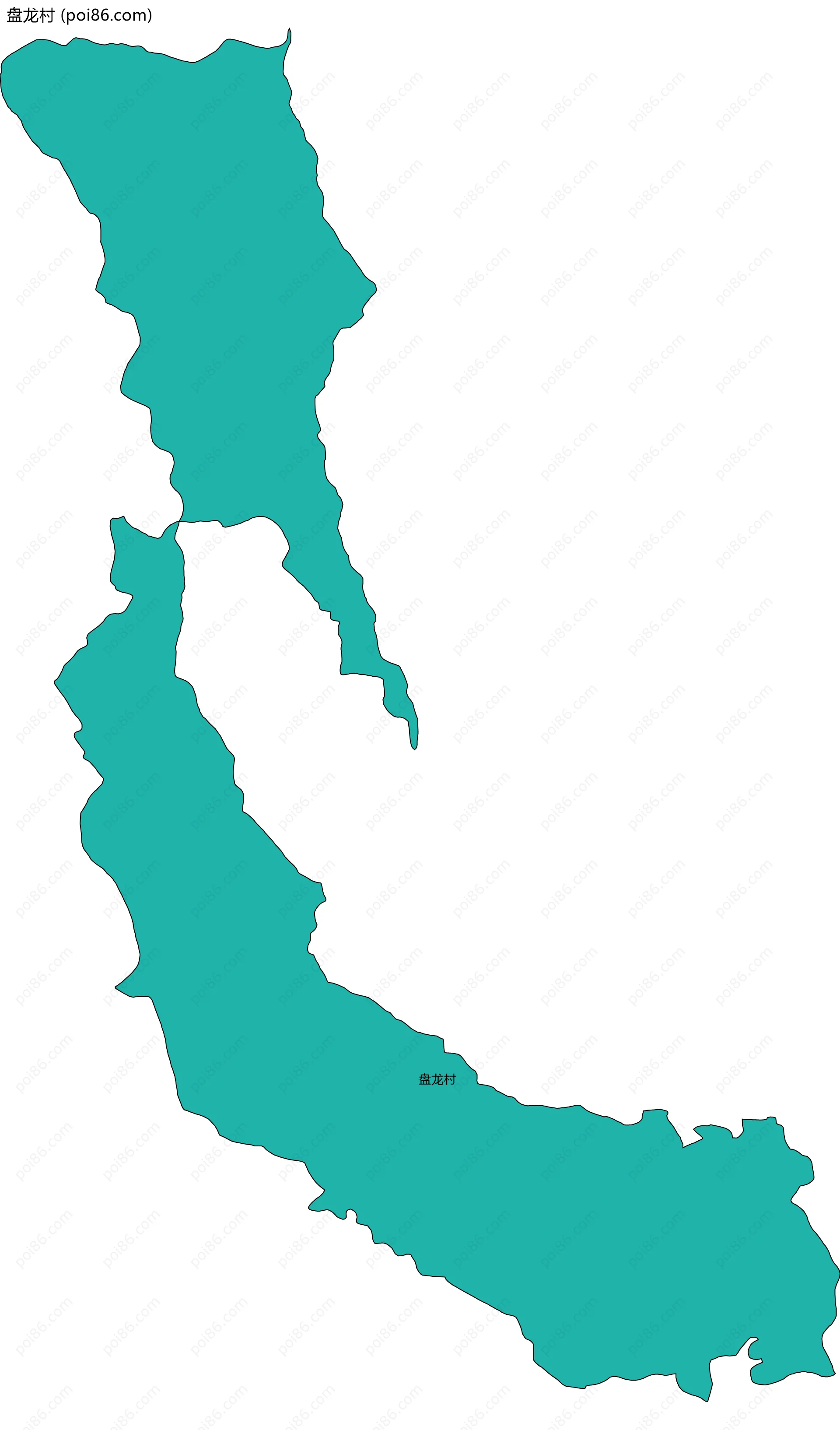 盘龙村边界地图