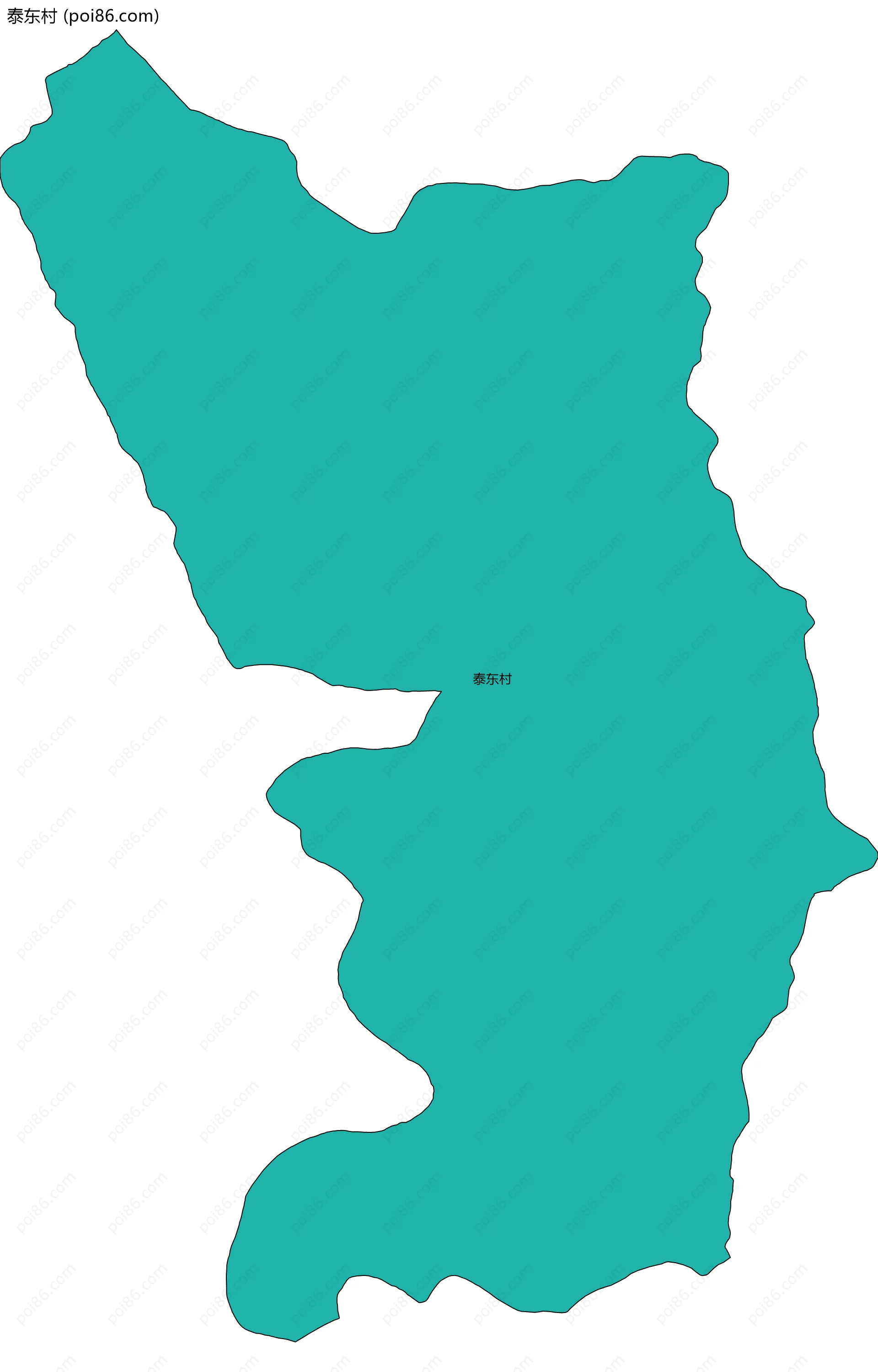 泰东村边界地图