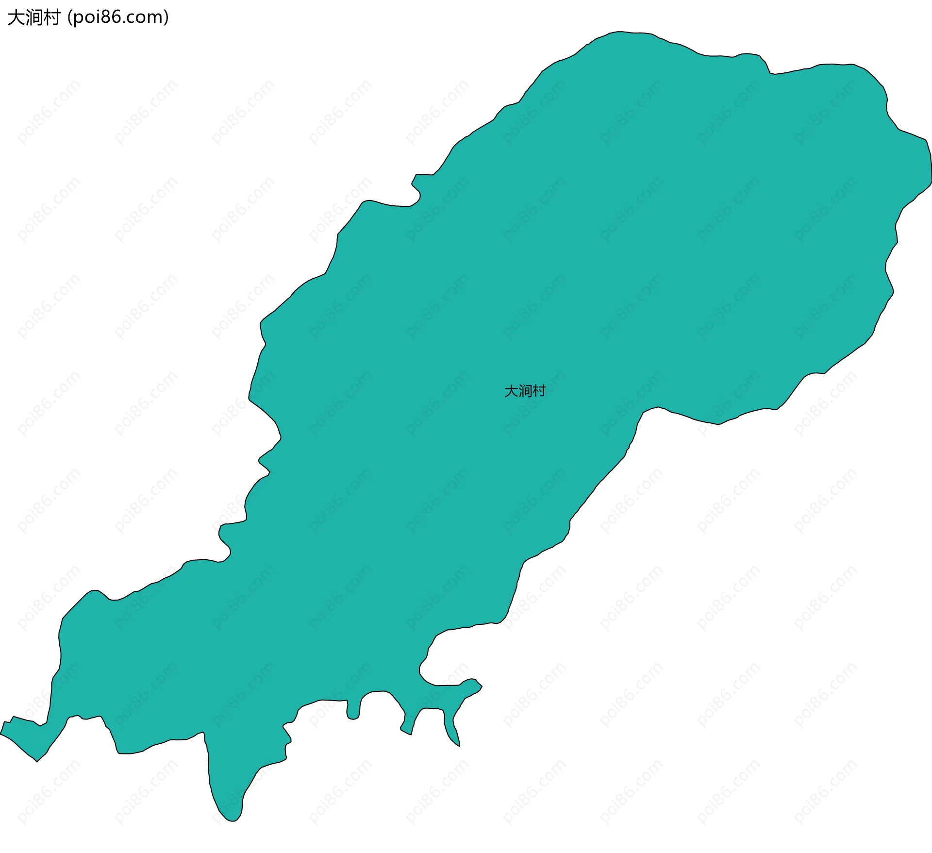 大涧村边界地图