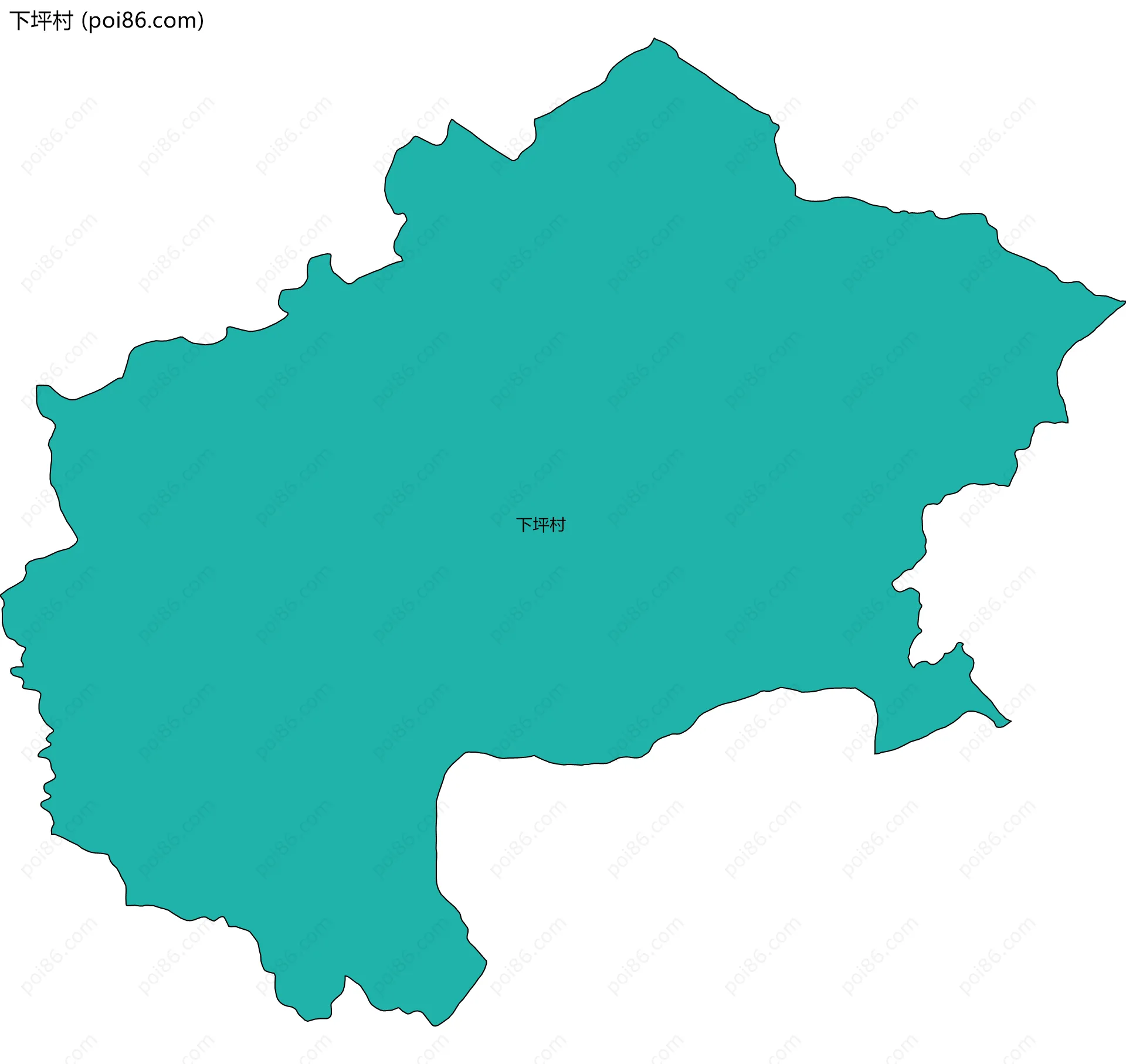 下坪村边界地图