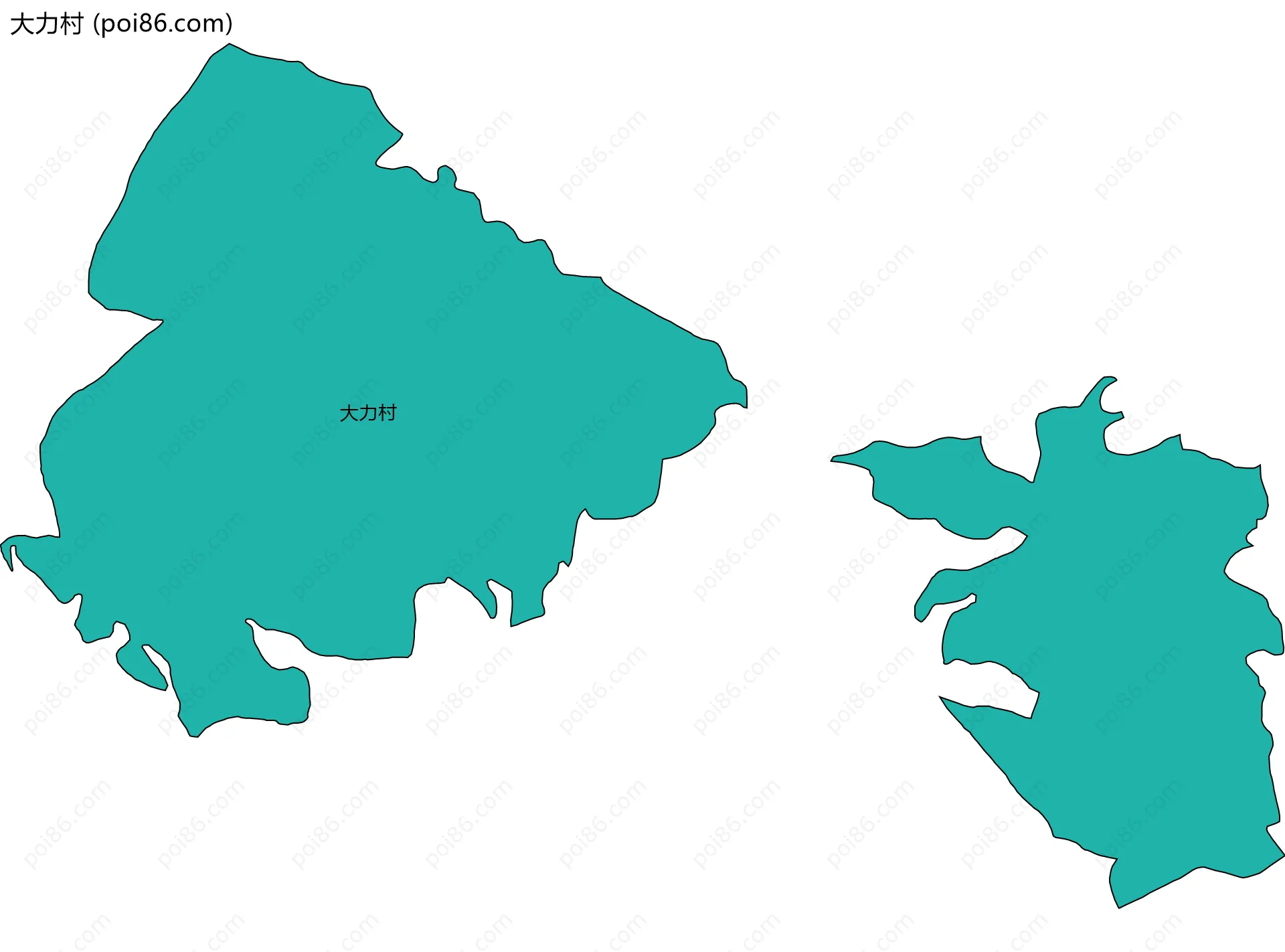 大力村边界地图