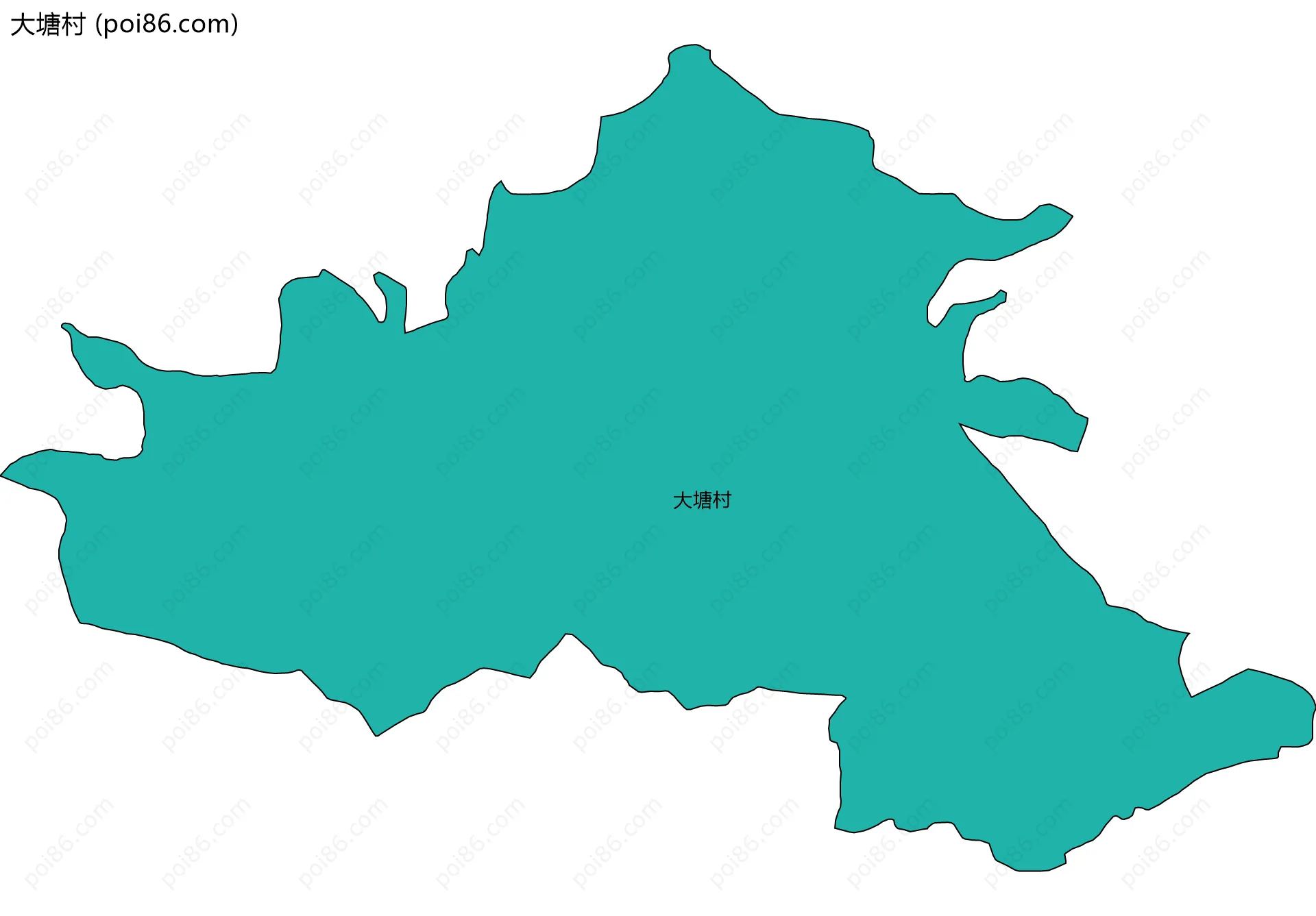 大塘村边界地图