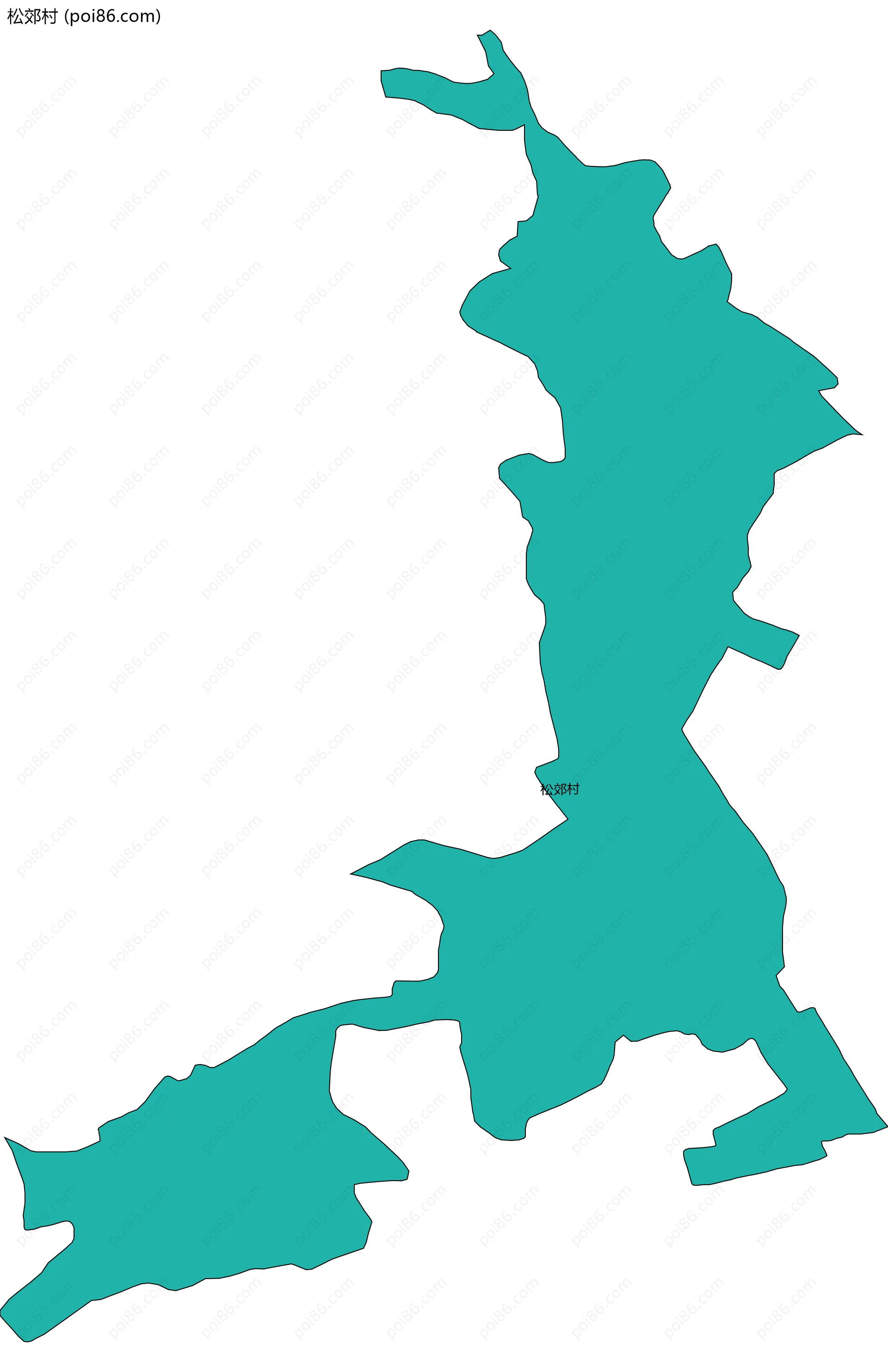 松郊村边界地图