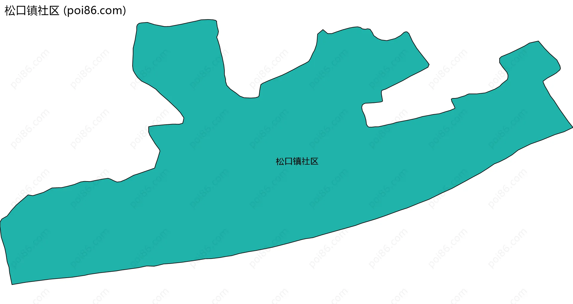 松口镇社区边界地图