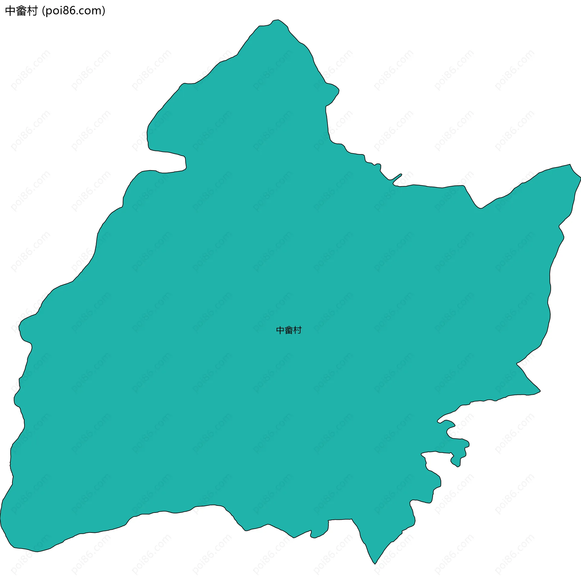 中畲村边界地图