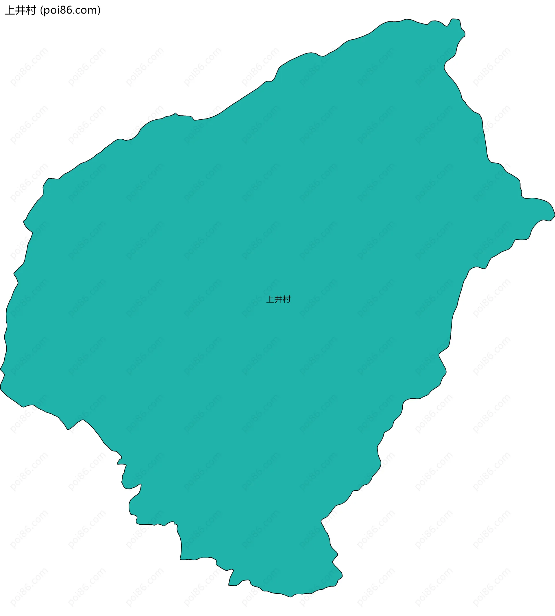 上井村边界地图