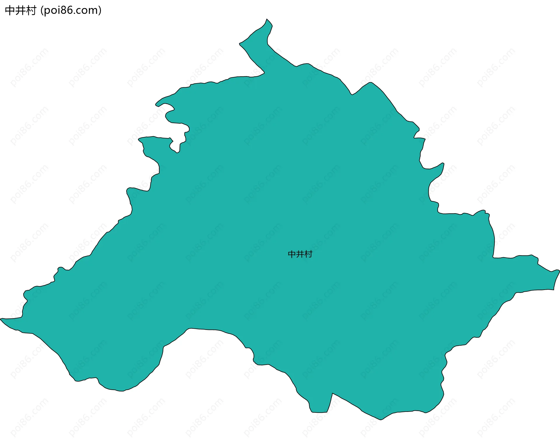 中井村边界地图