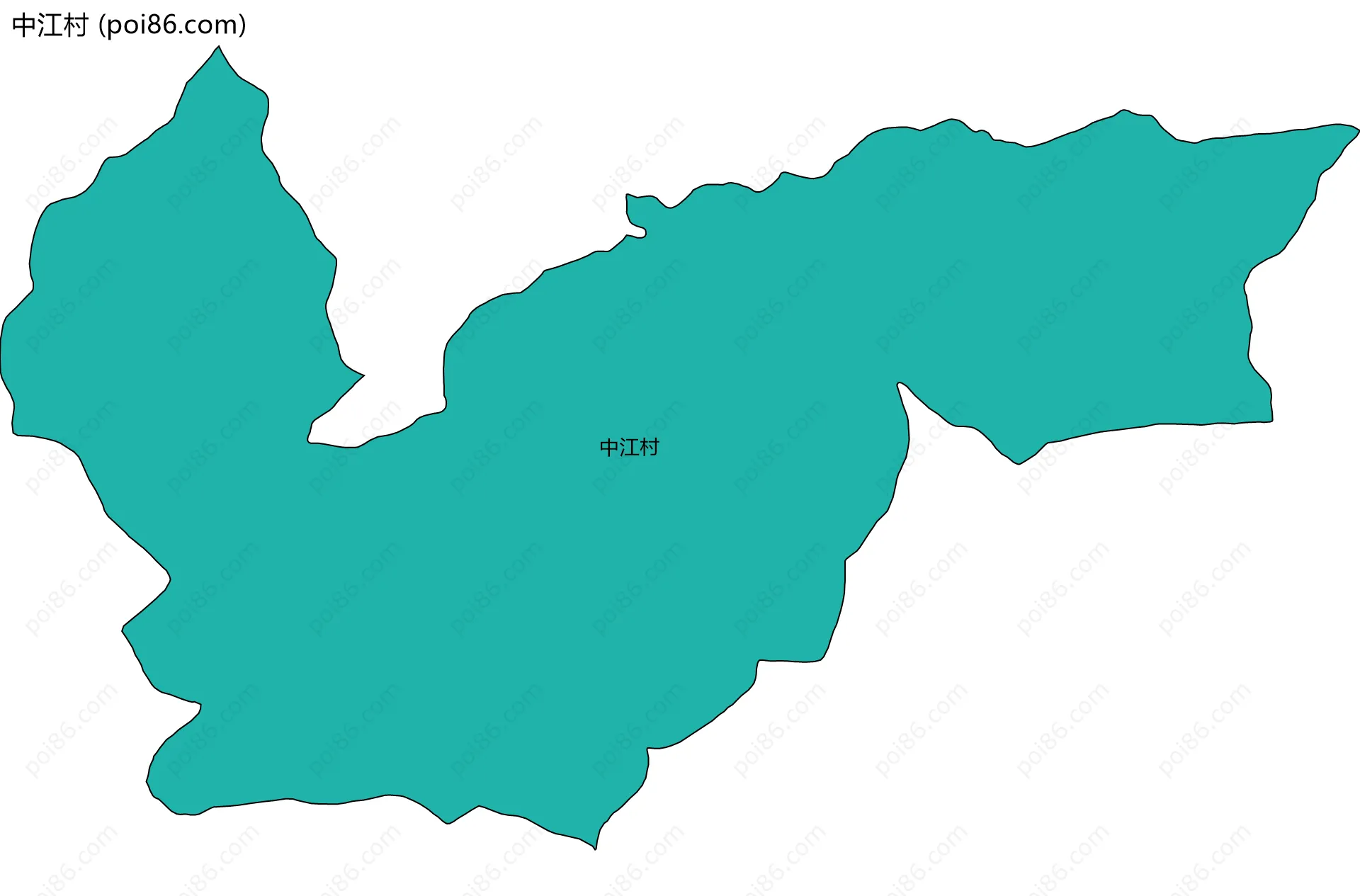 中江村边界地图