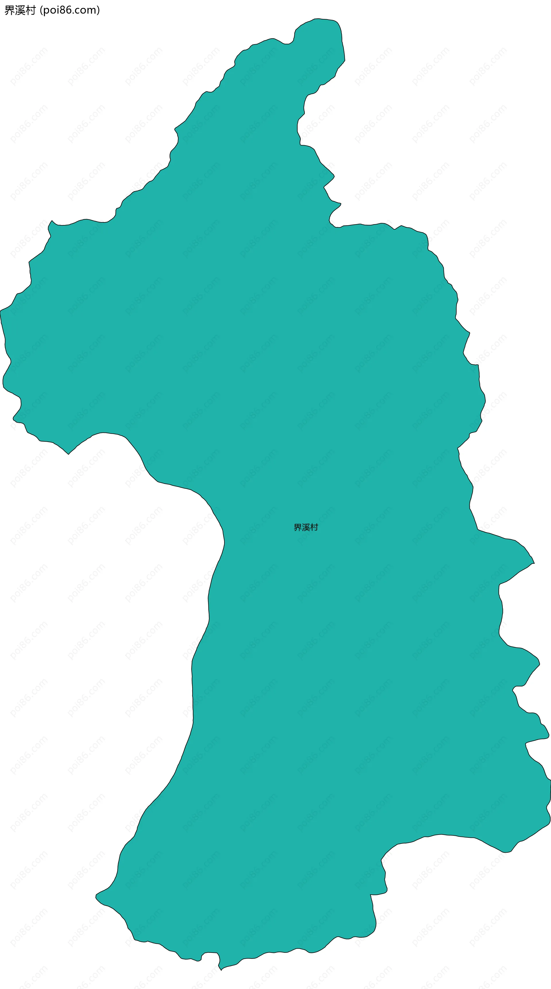 界溪村边界地图