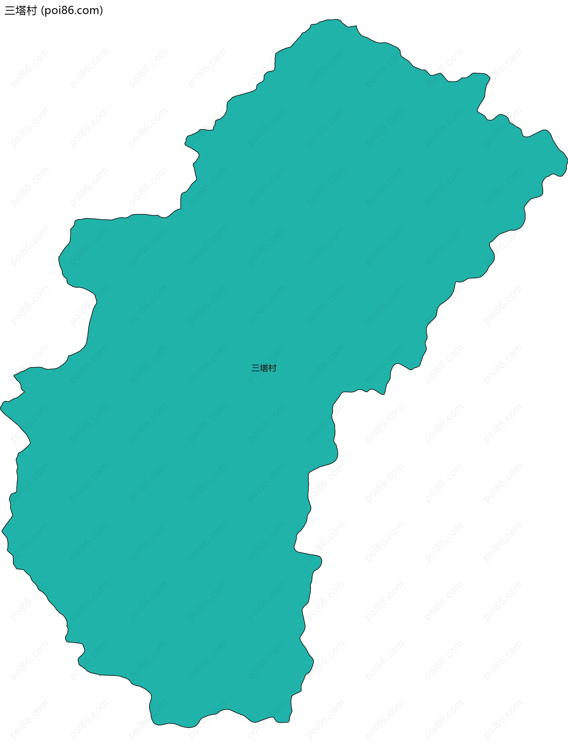 三塔村边界地图