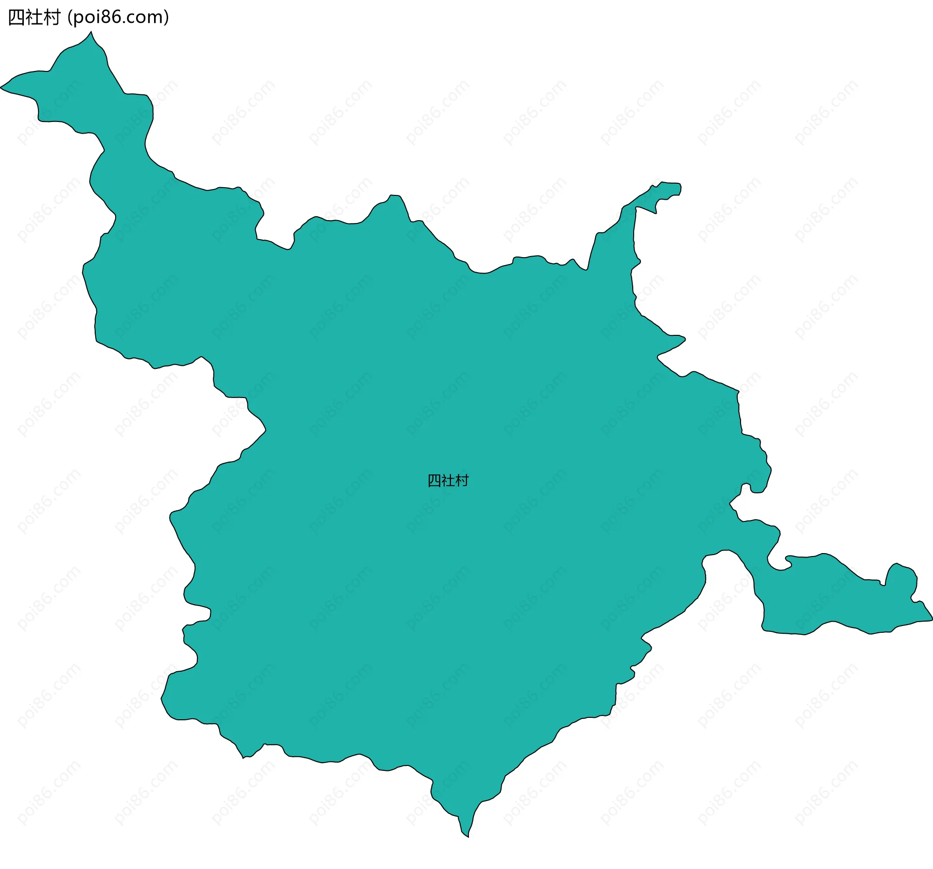 四社村边界地图
