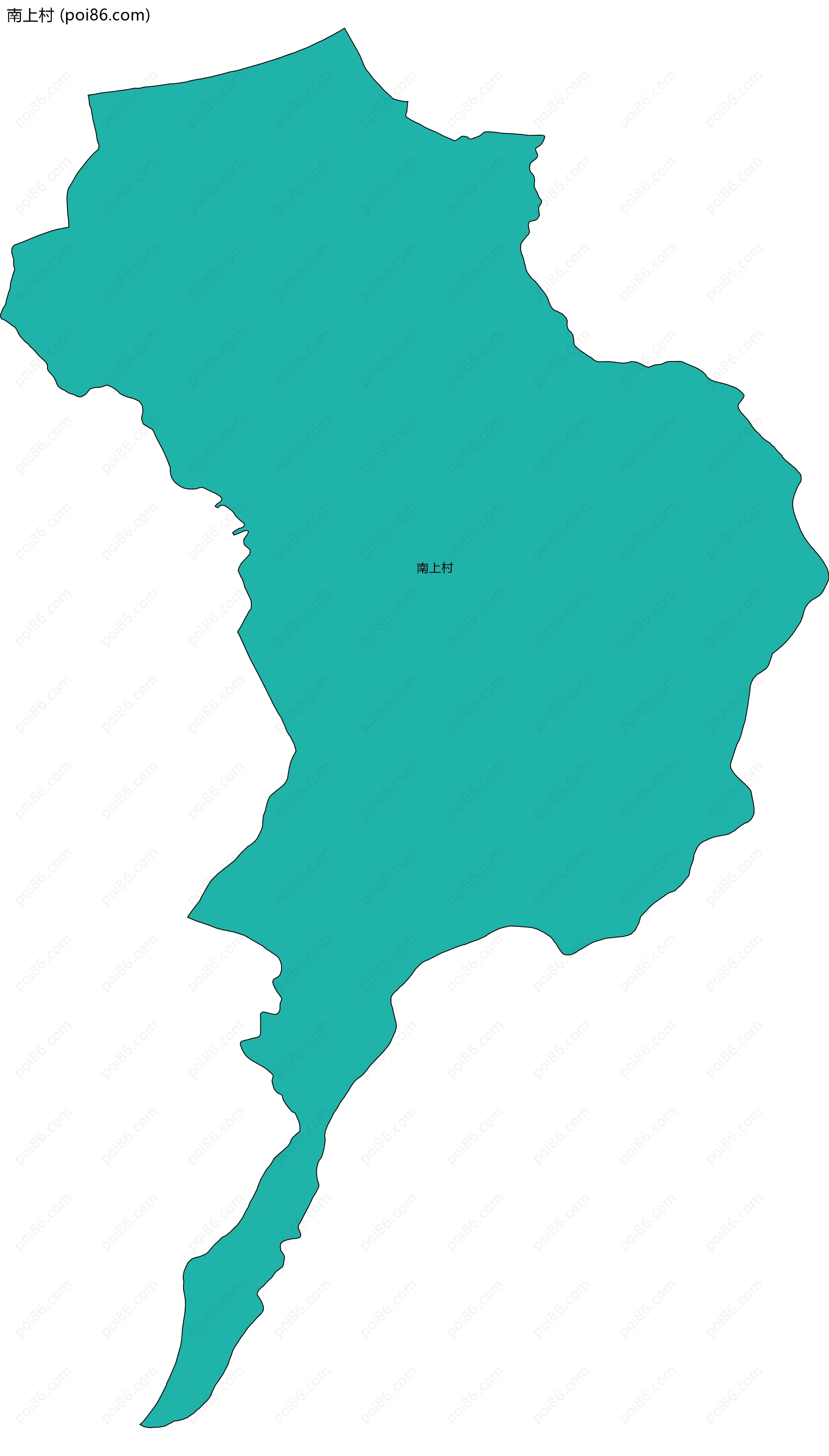 南上村边界地图
