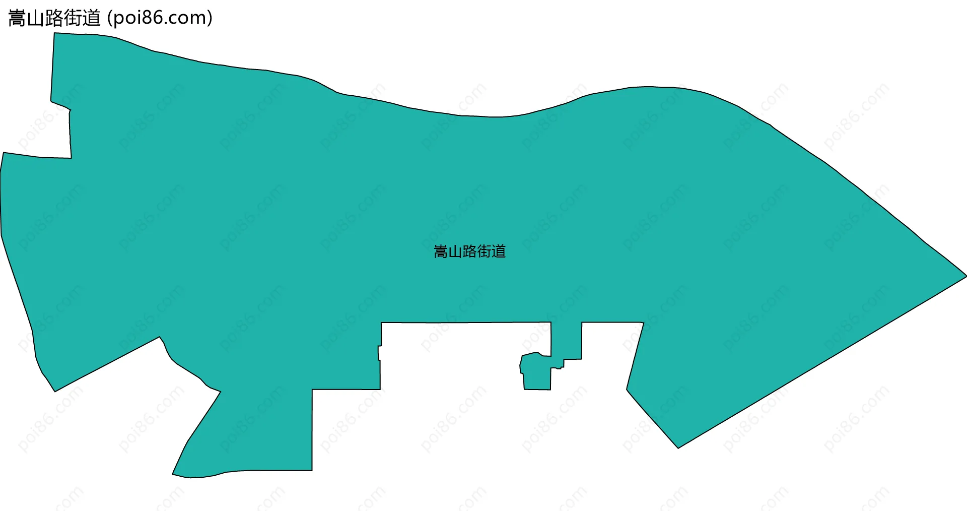 嵩山路街道边界地图(五级行政区划)