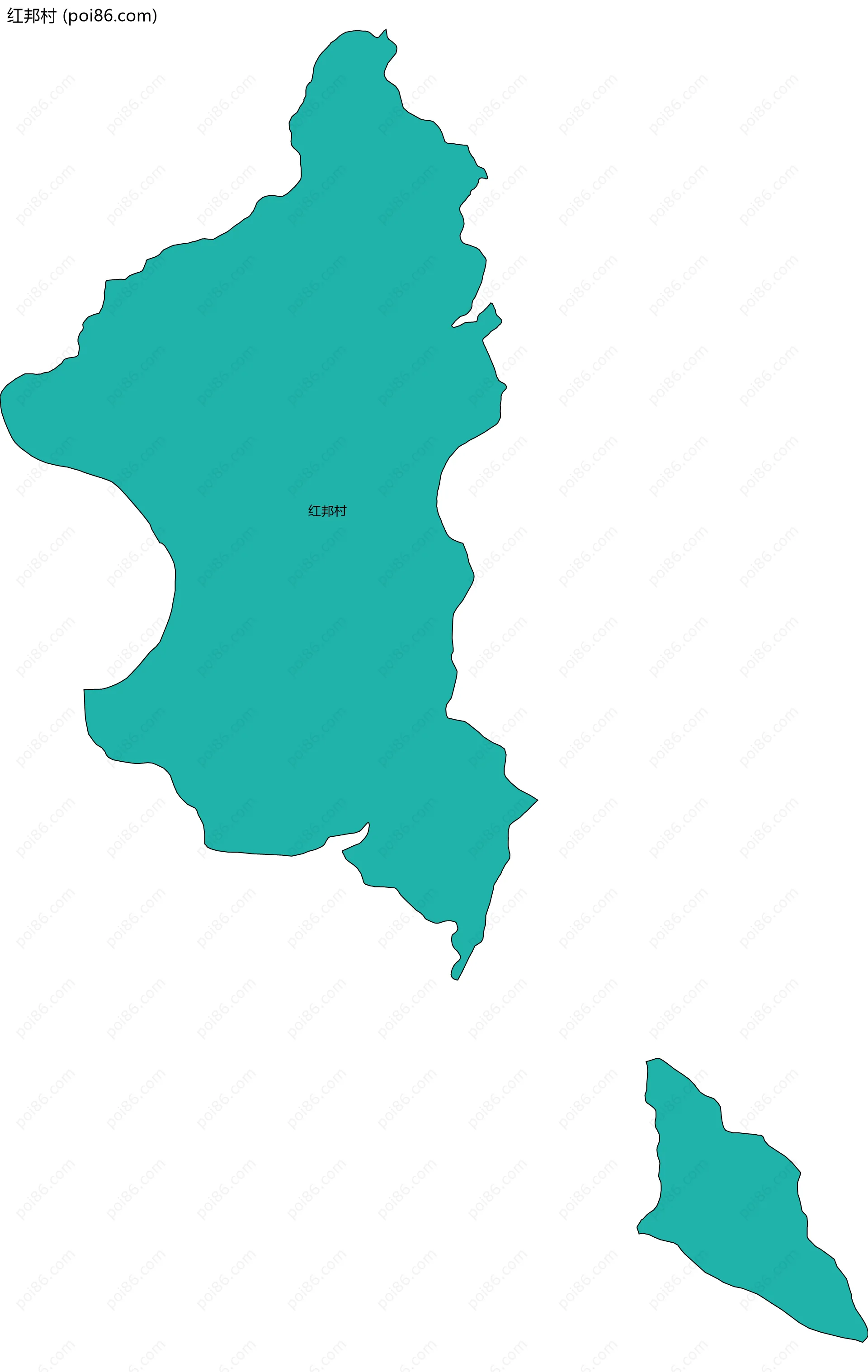 红邦村边界地图