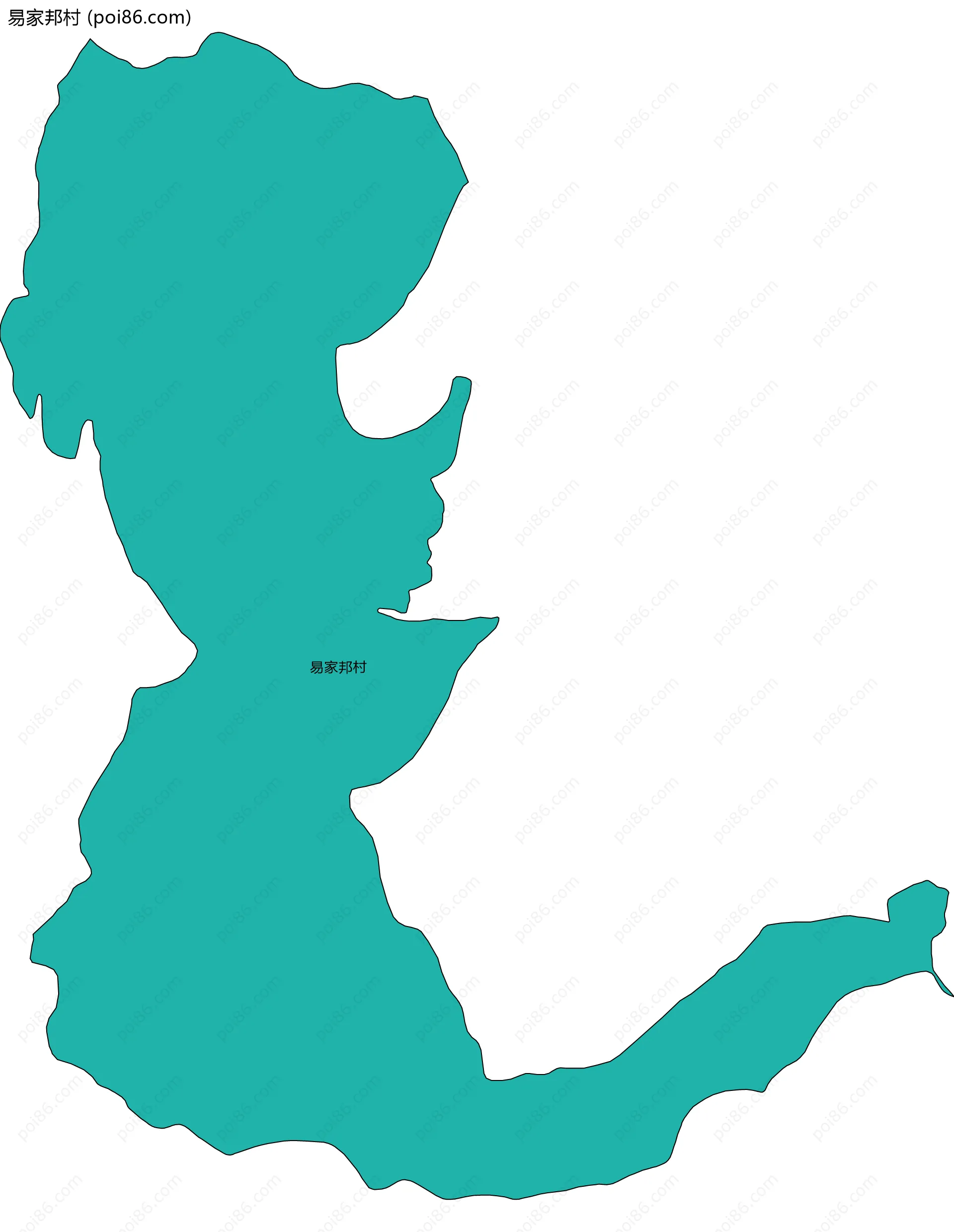 易家邦村边界地图