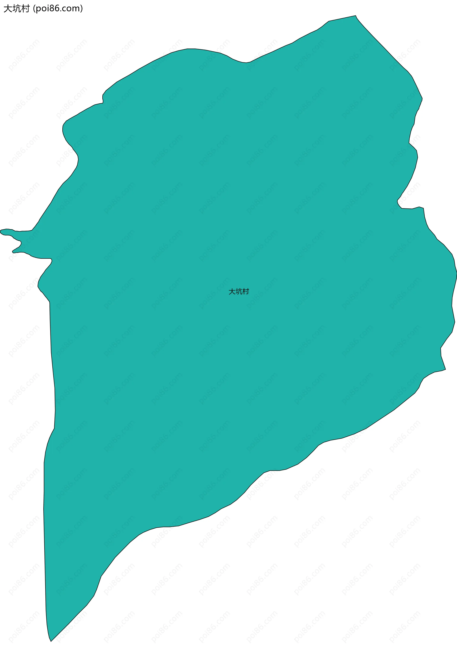 大坑村边界地图