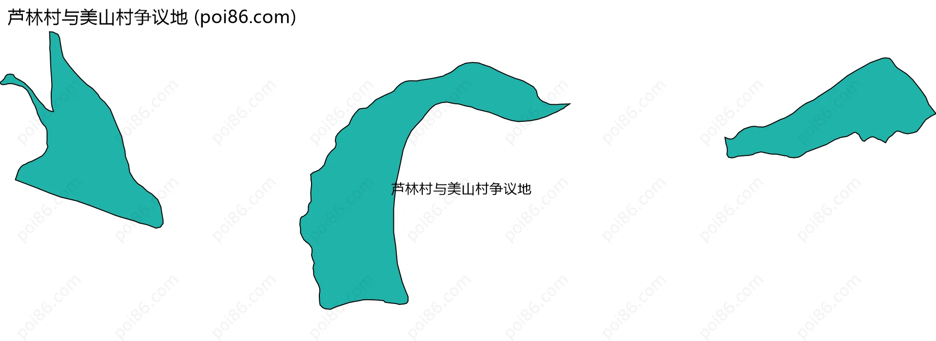 芦林村与美山村争议地边界地图