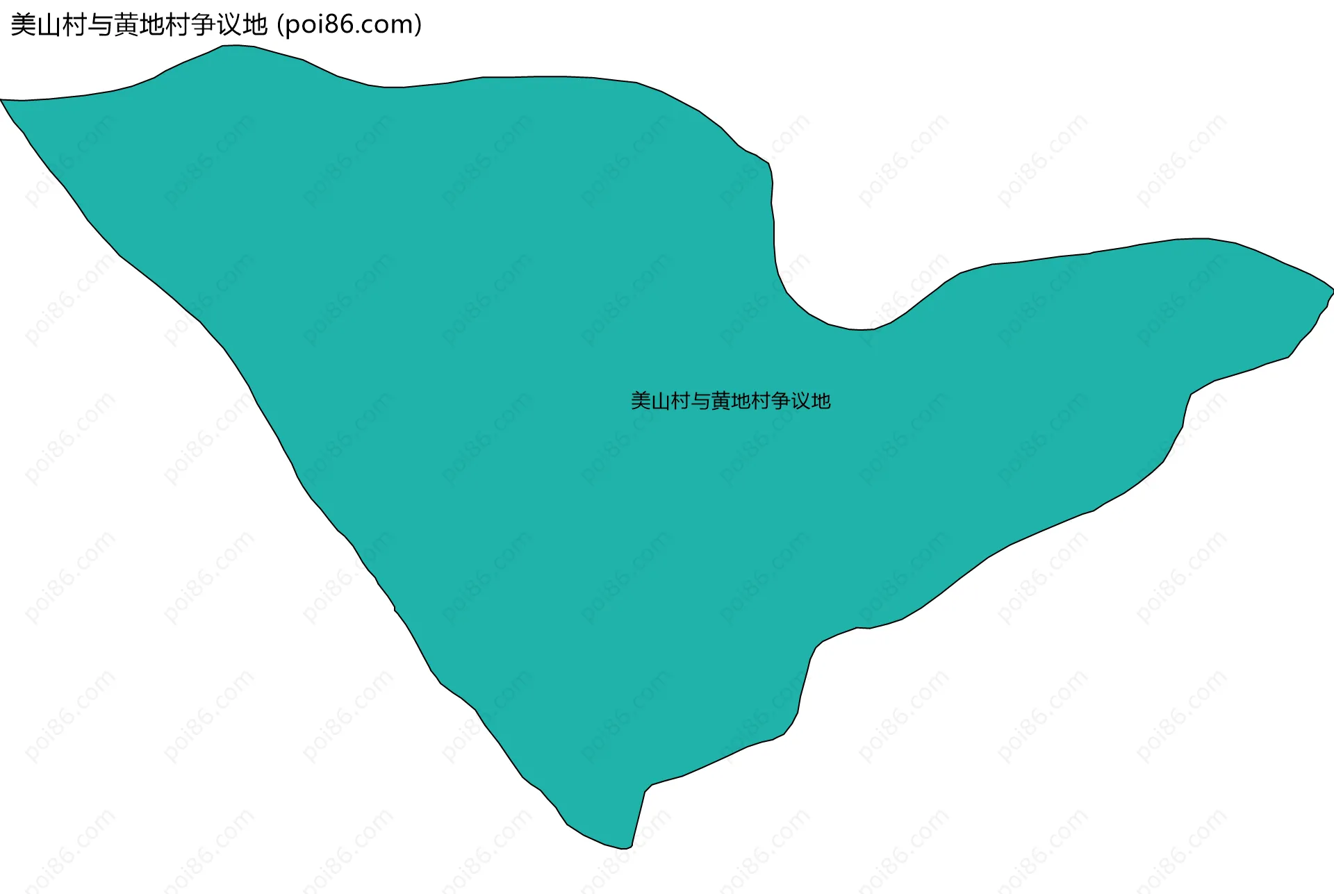 美山村与黄地村争议地边界地图
