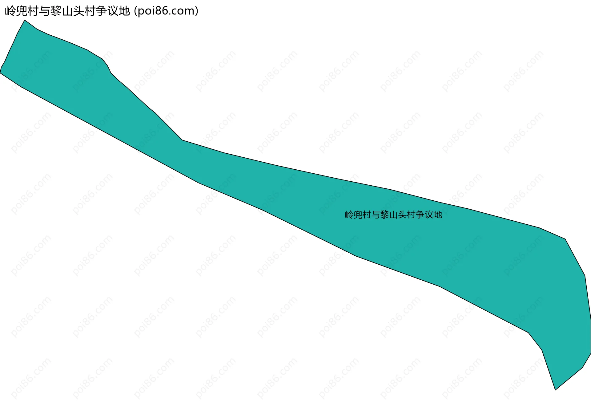 岭兜村与黎山头村争议地边界地图