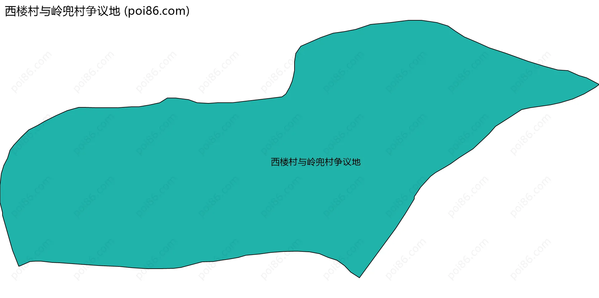 西楼村与岭兜村争议地边界地图