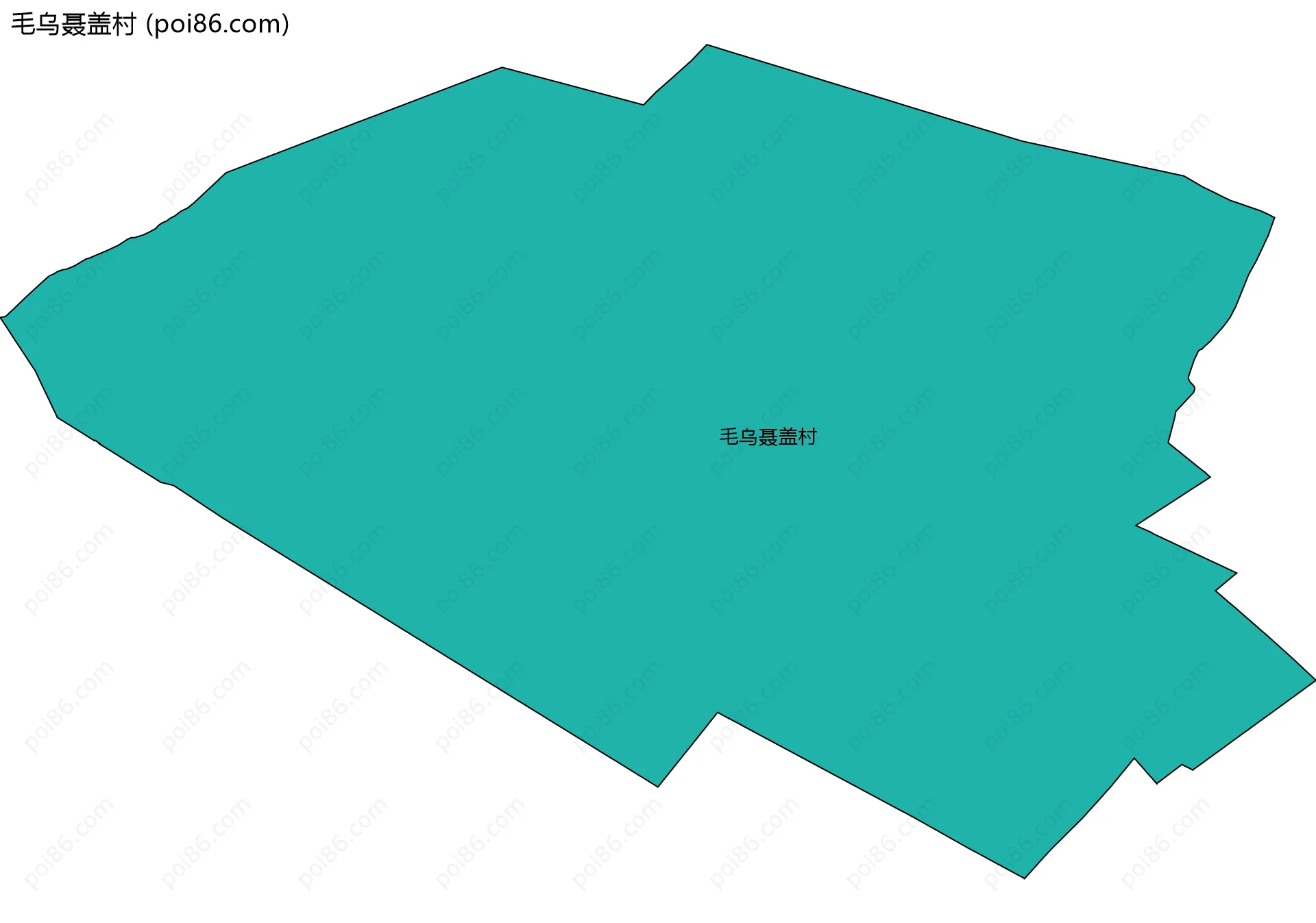 毛乌聂盖村边界地图