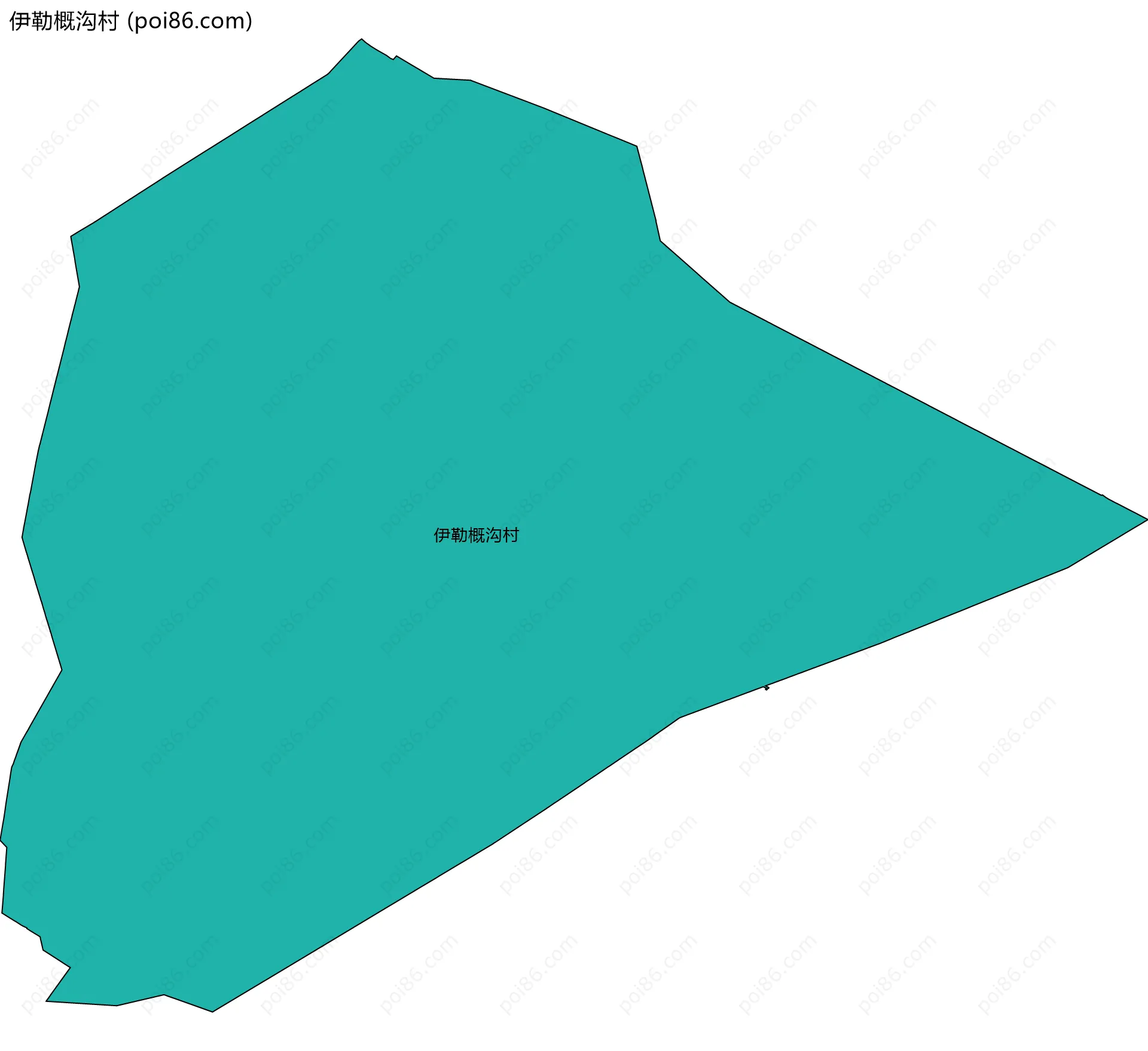 伊勒概沟村边界地图