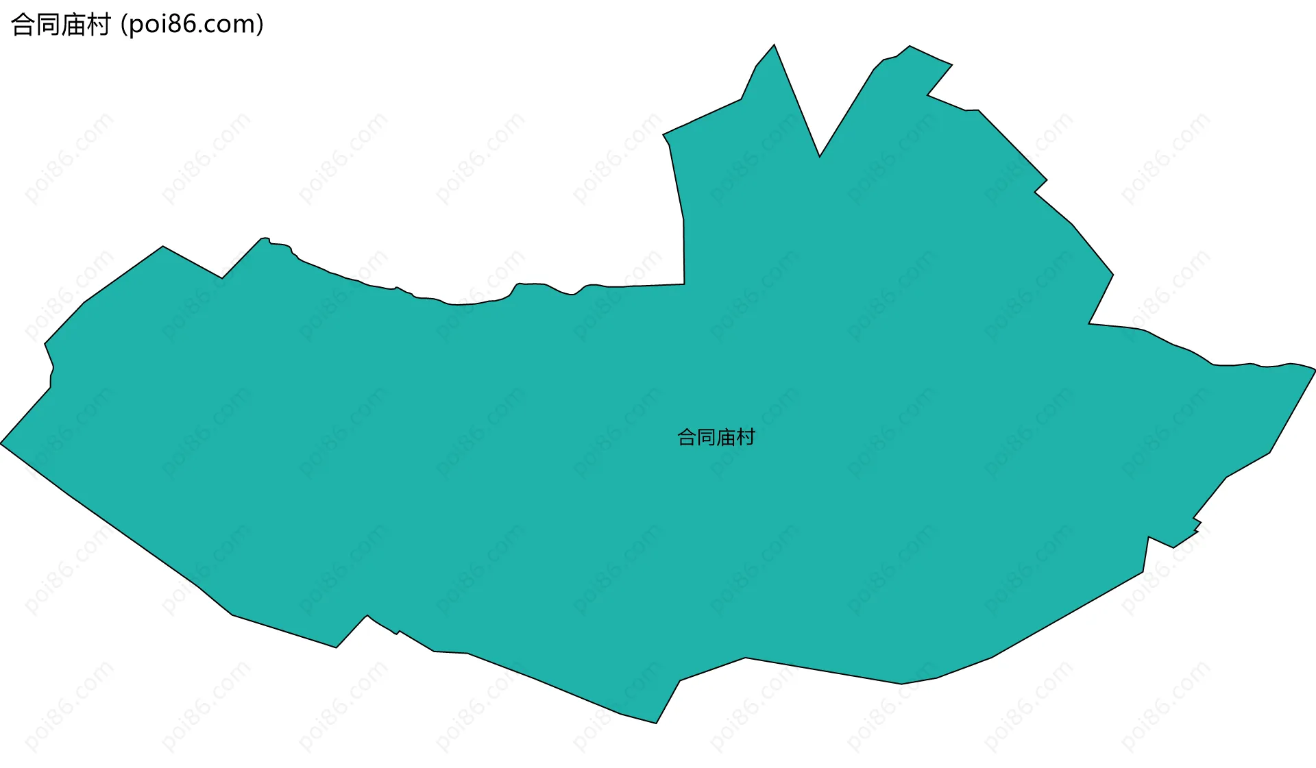 合同庙村边界地图