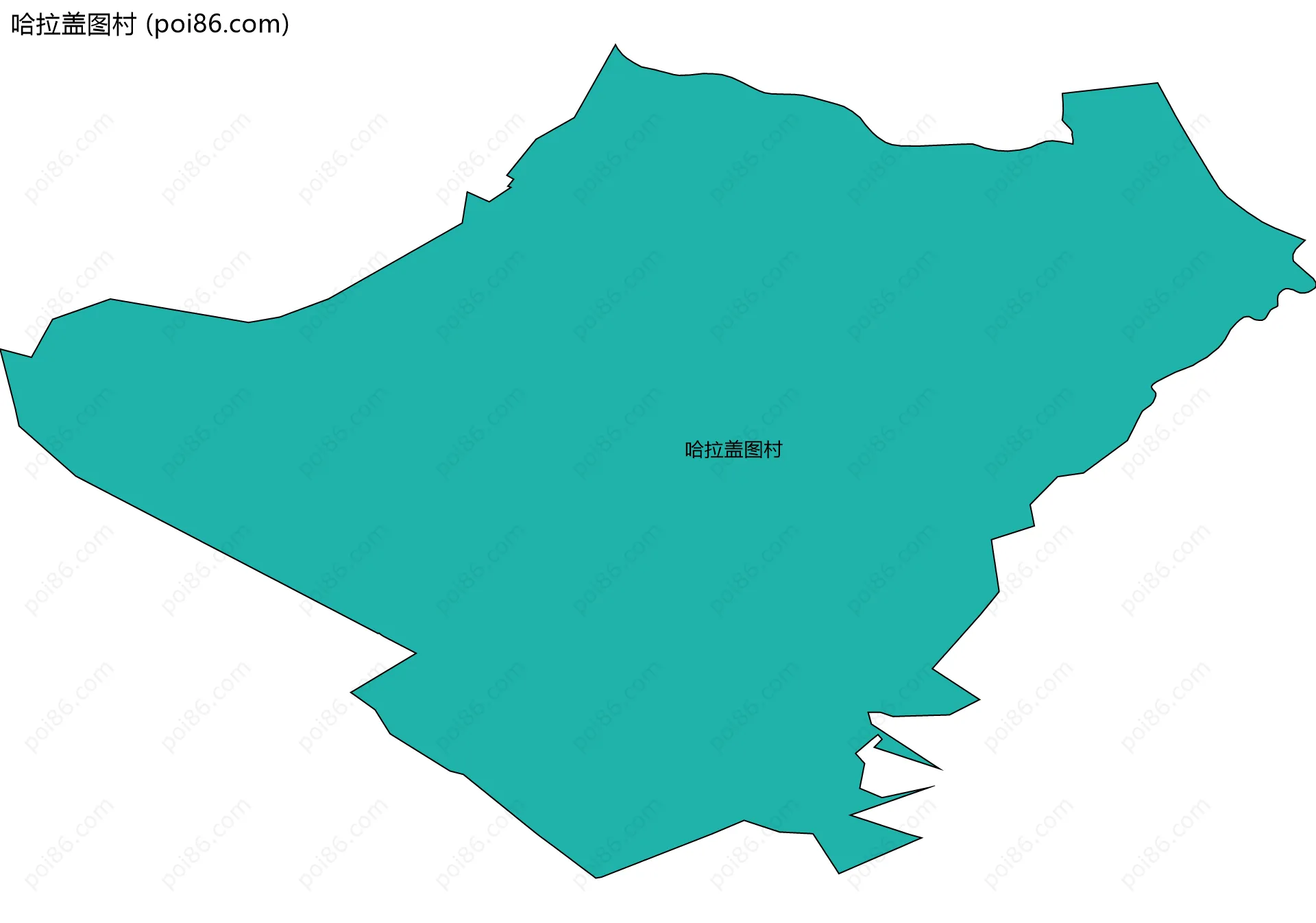 哈拉盖图村边界地图