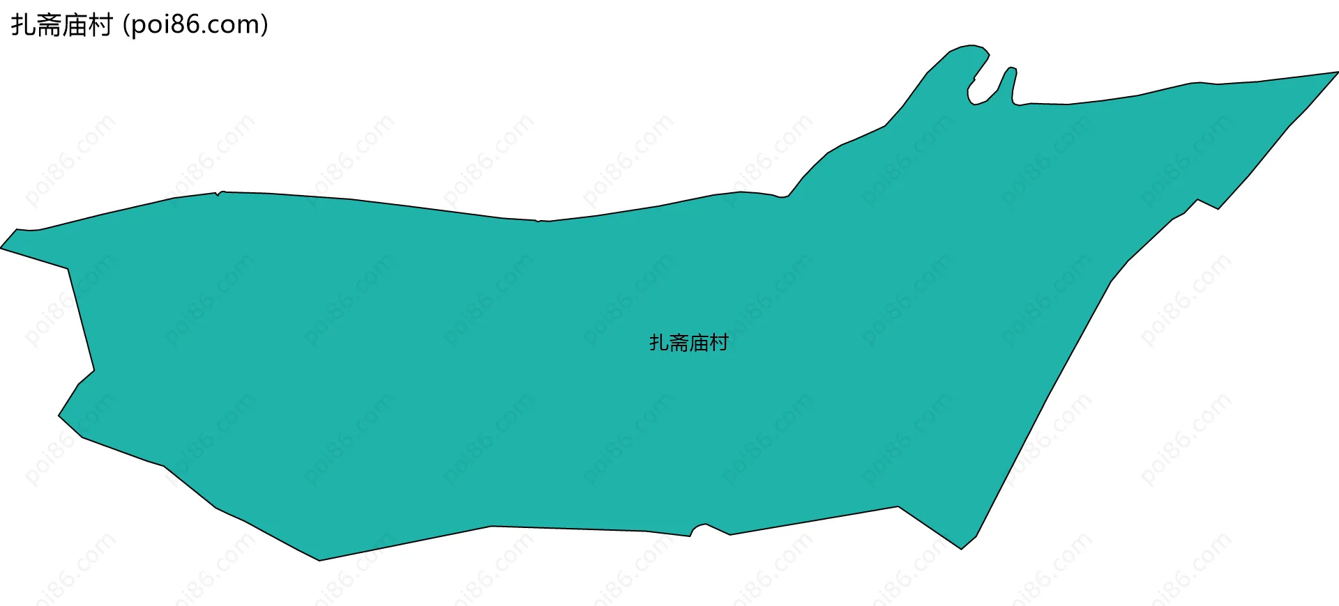 扎斋庙村边界地图